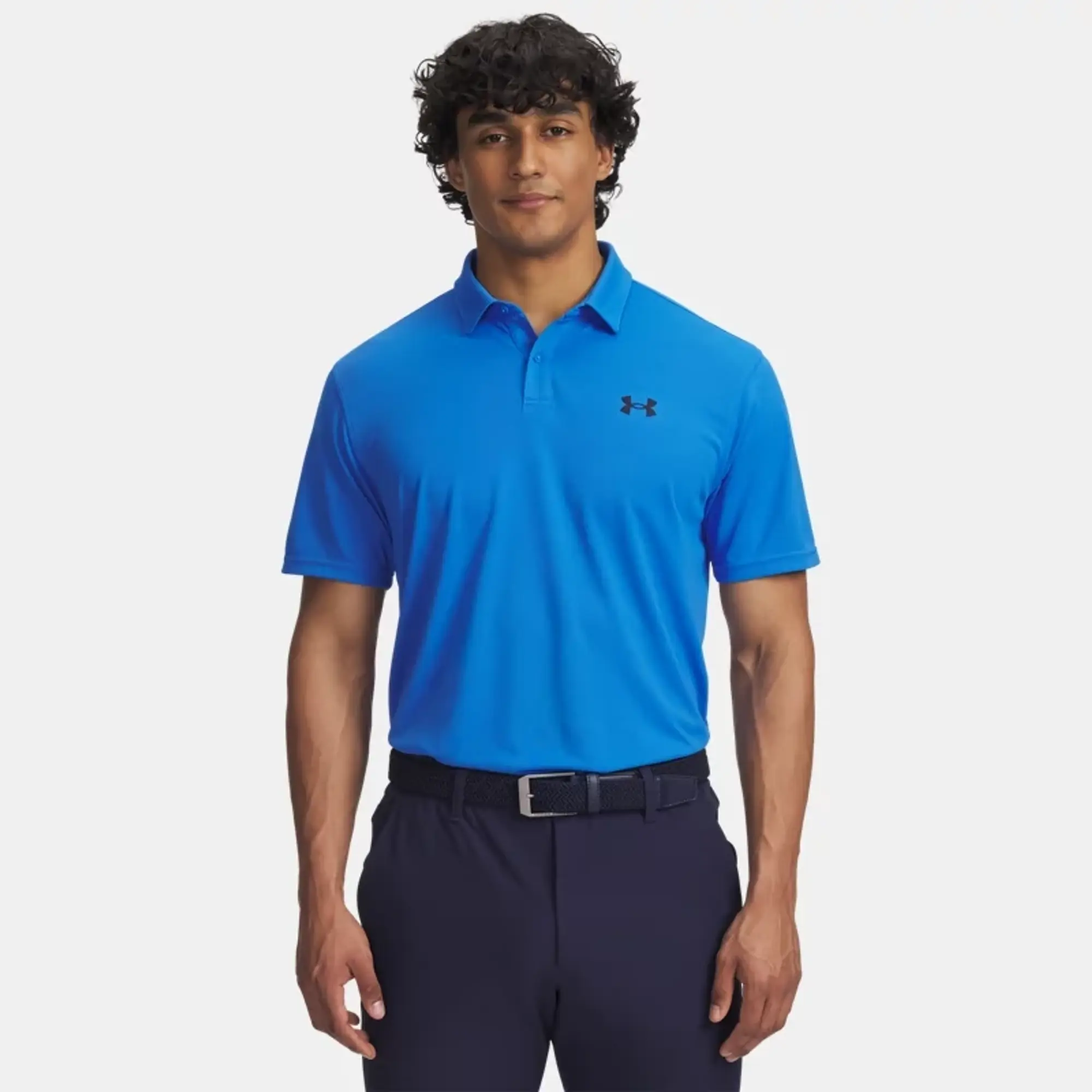 Under Armour  Tee To Green Pique Men's Polo Blue Atlantis / Midnight Navy L
