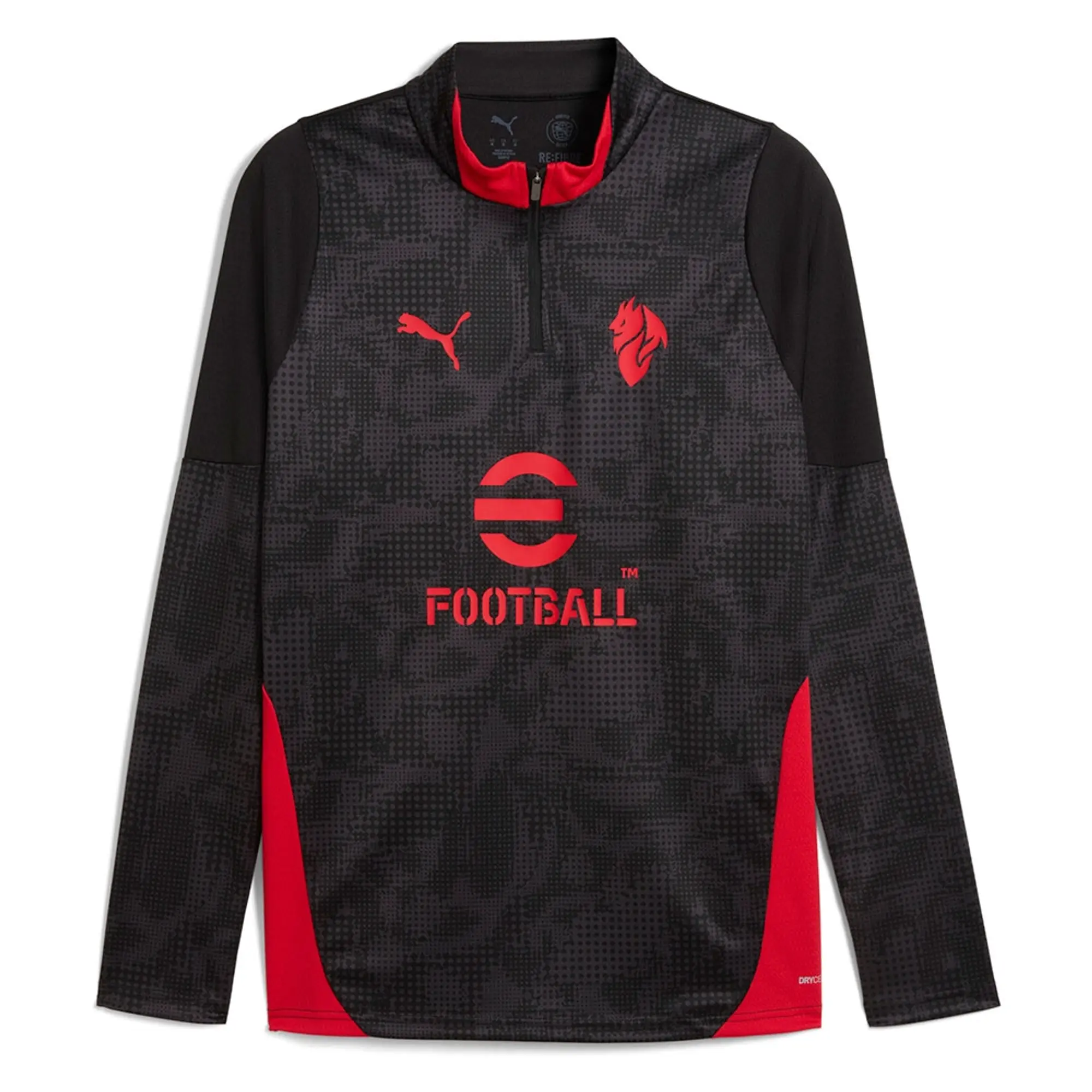 PUMA AC Milan 25/26 Training Quarter-Zip Top Shirt Men, Black/For All Time Red