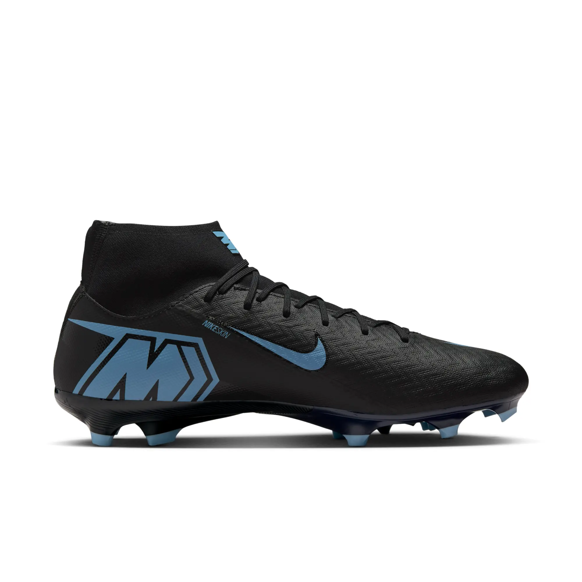 Nike Mercurial Superfly 10 Academy Multi-Ground High-Top Football Boot - Black - Recycled Content Minimum