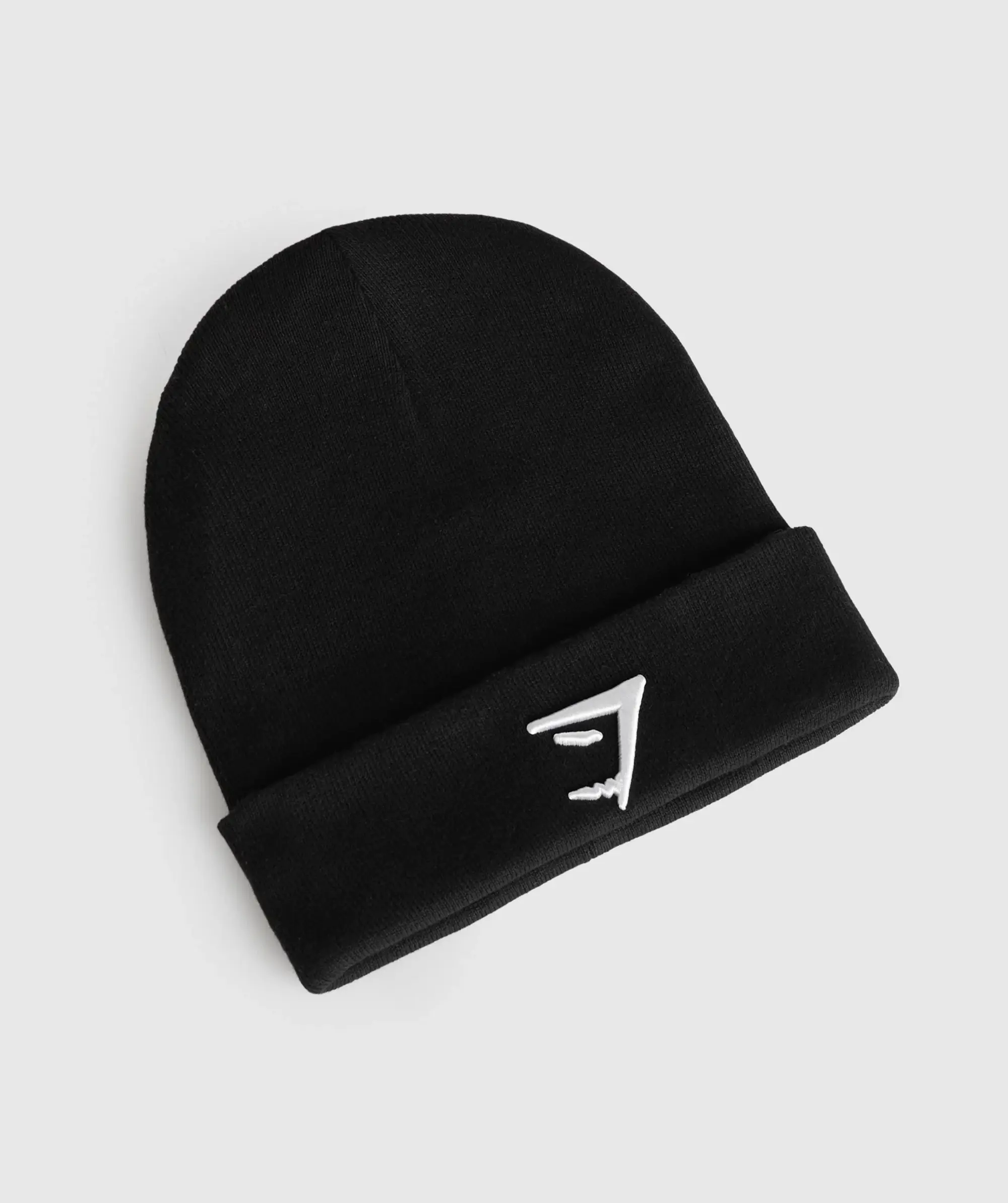  Reverse Jacquard Beanie - Black/White