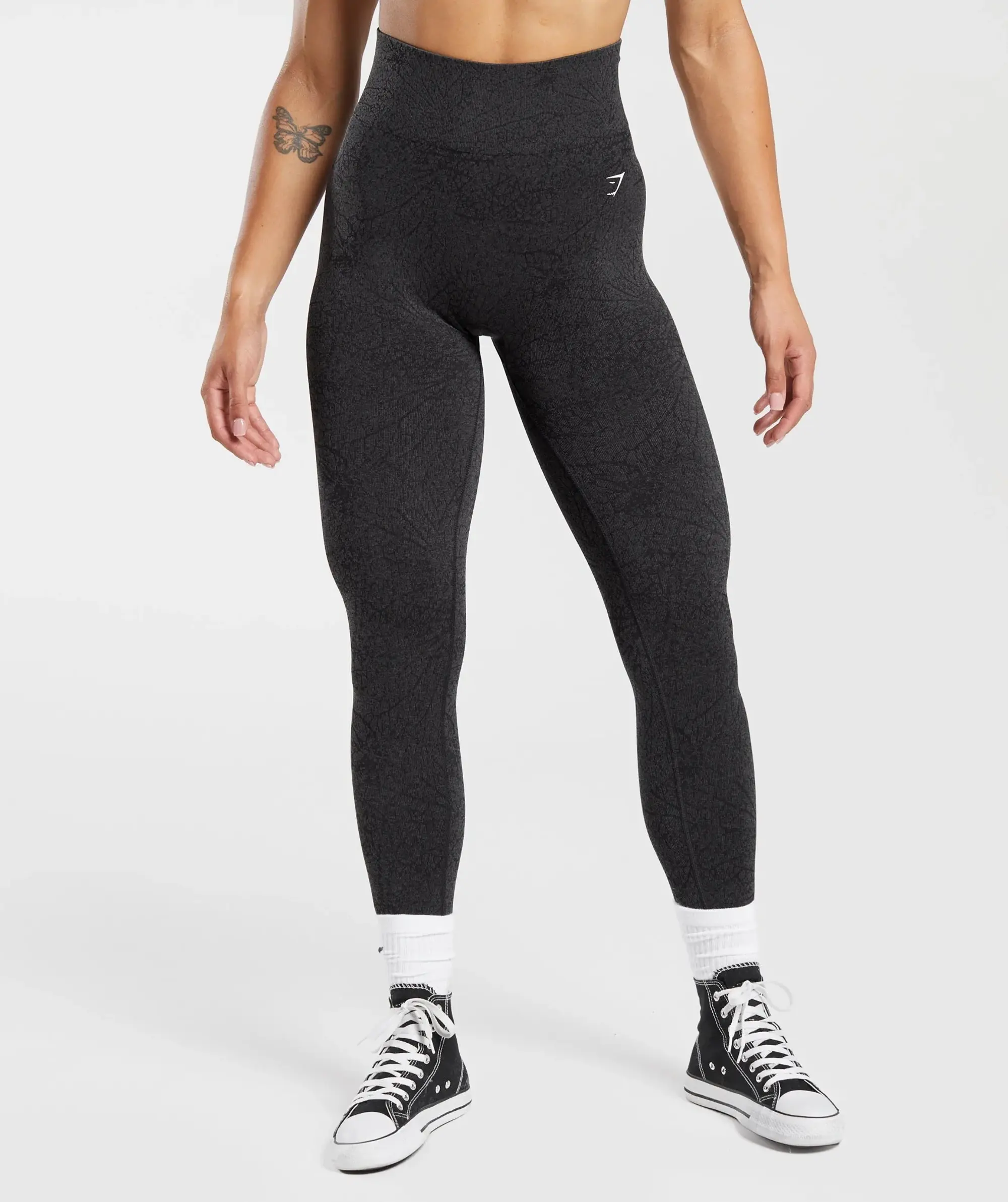  Adapt Pattern Seamless Leggings - Black/Graphite Grey