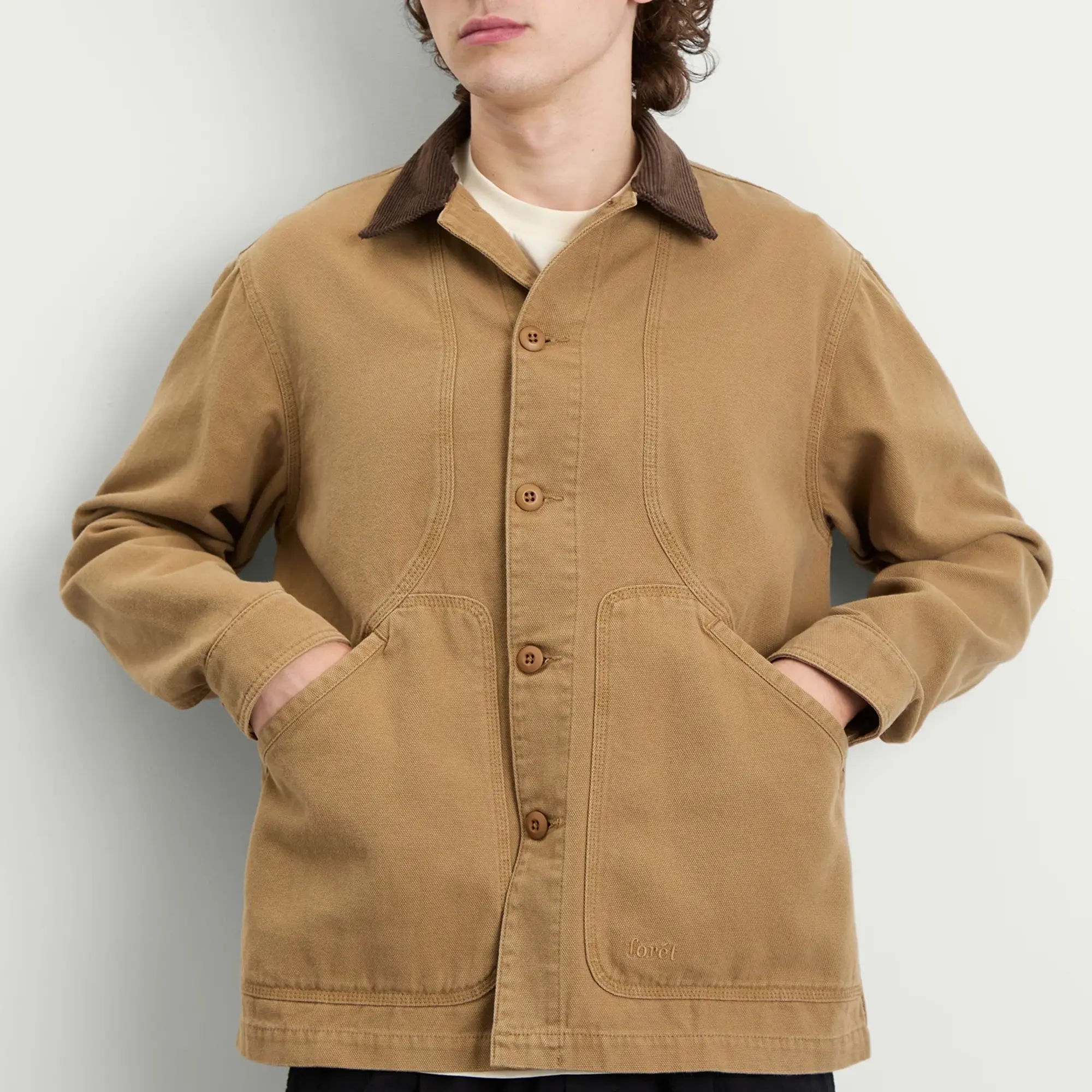 Foret Men's Berry Canvas Jacket Burnt Khaki