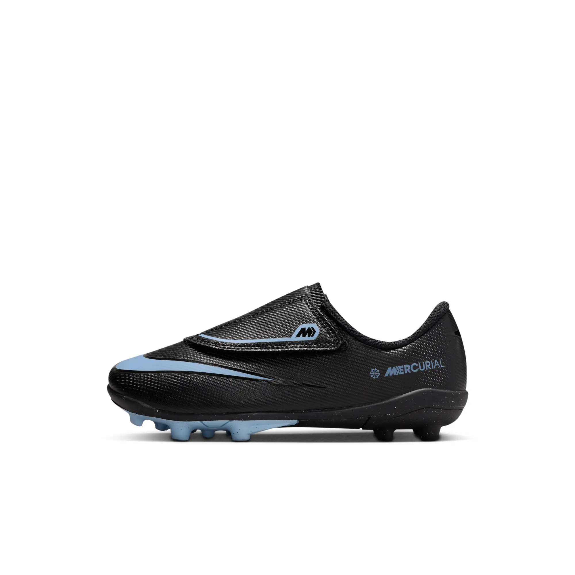 Nike Jr. Mercurial Vapor 16 Club Younger Kids' Multi-Ground Low-Top Football Boot - Black - Recycled Content Minimum