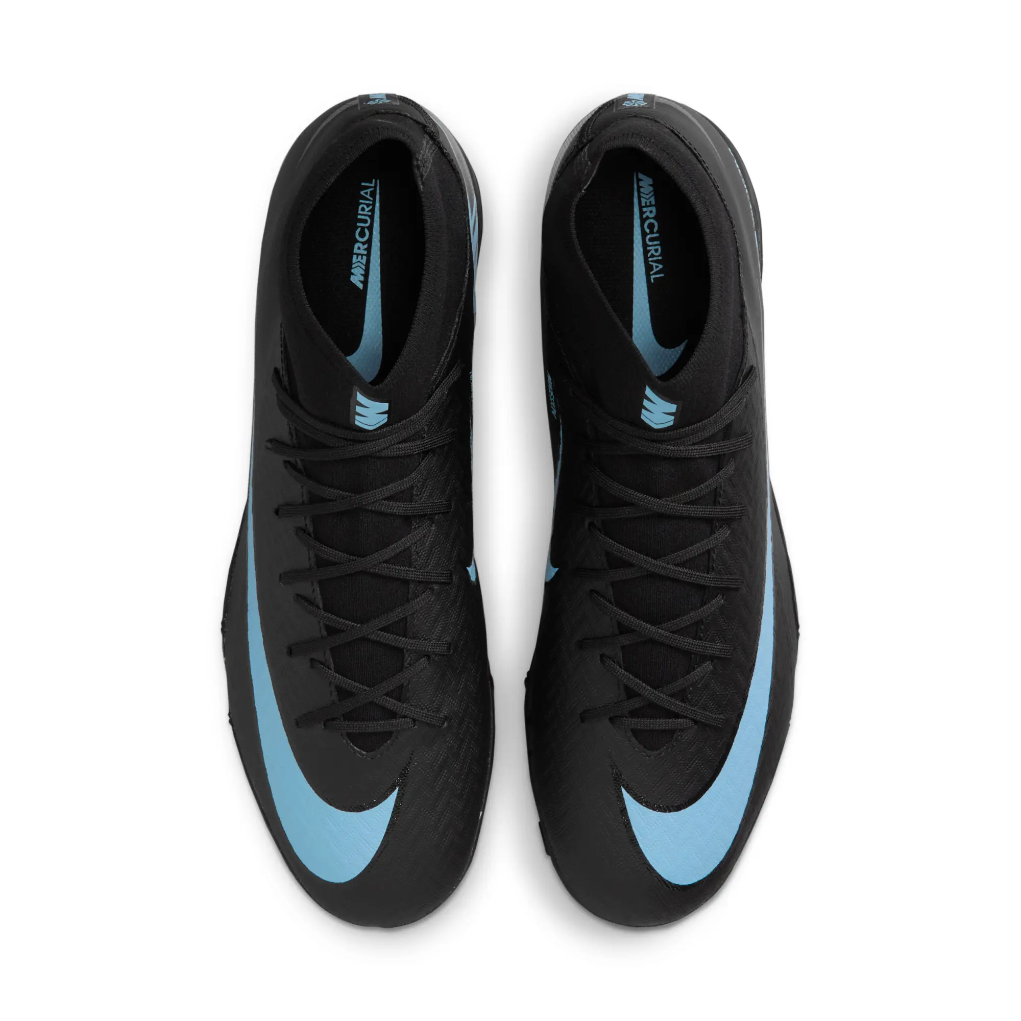 Nike Mercurial Superfly 10 Academy Turf High-Top Football Shoes - Black - Recycled Content Minimum