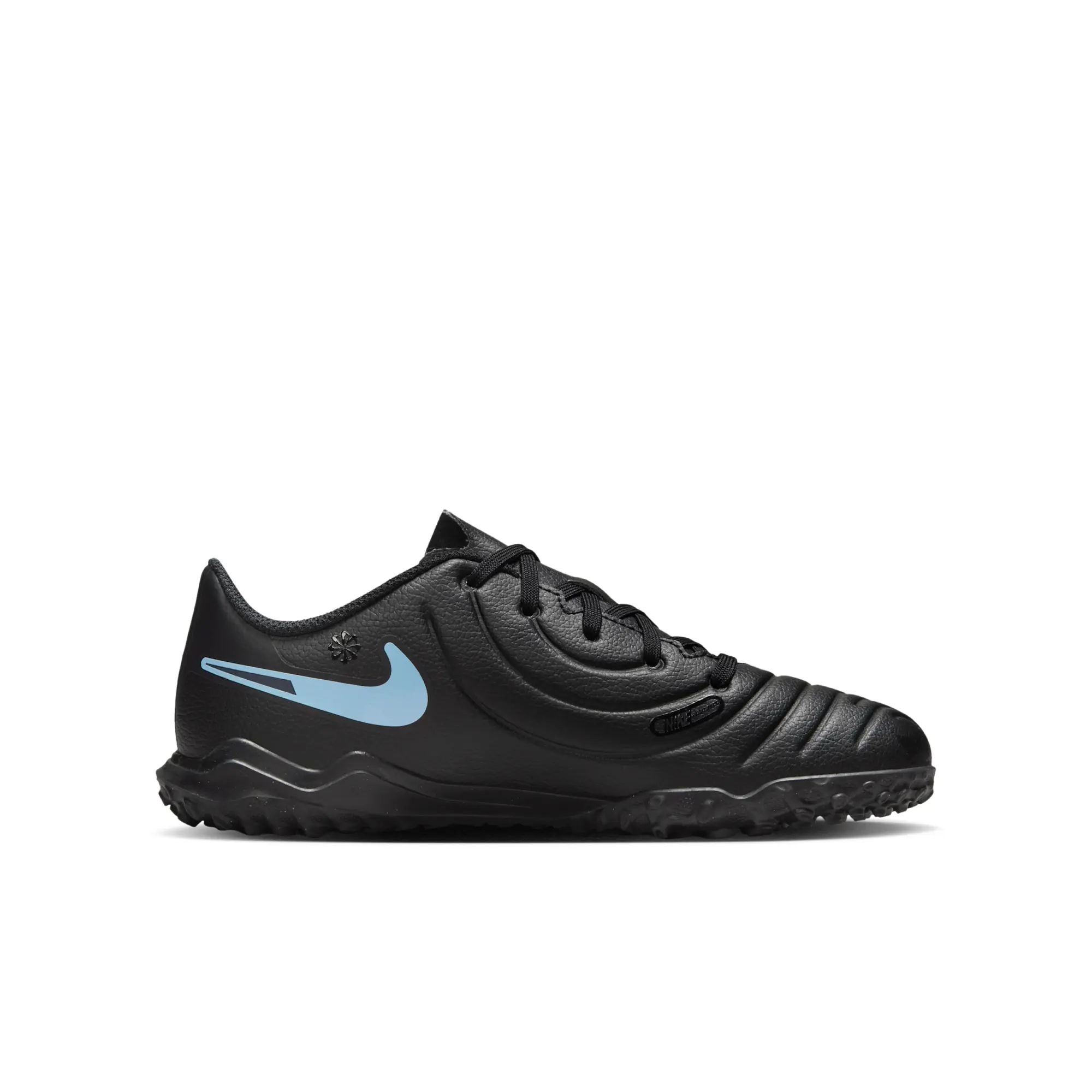 Nike Jr. Tiempo Legend 10 Club Younger/Older Kids' Turf Low-Top Football Shoes - Black - Recycled Content Minimum