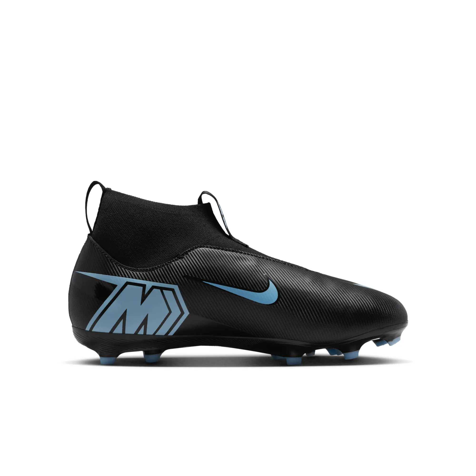 Nike Jr. Mercurial Superfly 10 Academy Younger/Older Kids' Multi-Ground High-Top Football Boot - Black - Recycled Content Minimum