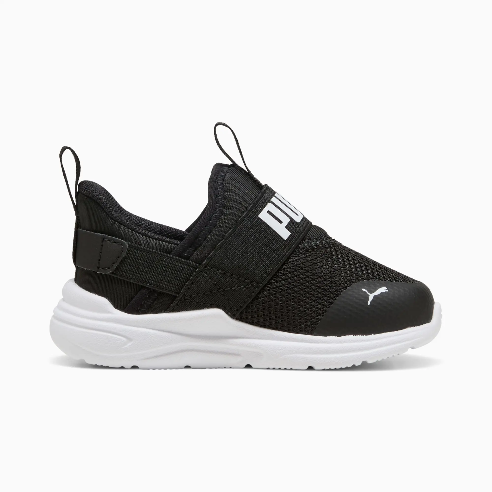 PUMA Soft Wired 2 SlipPUMATech Sneakers Toddlers, Black/White, size 3