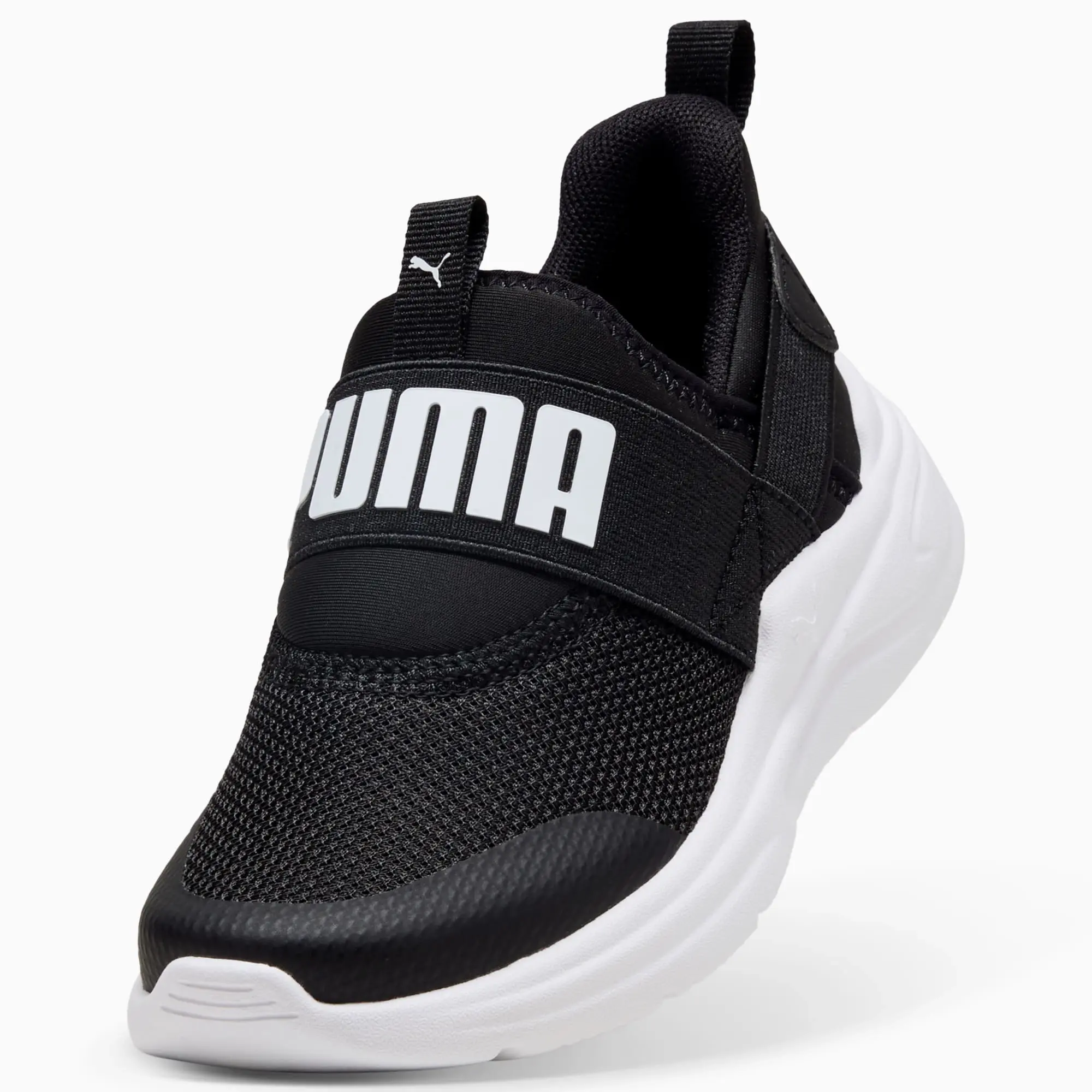 PUMA Soft Wired 2 SlipPUMATech Sneakers Kids, Black/White, size 1