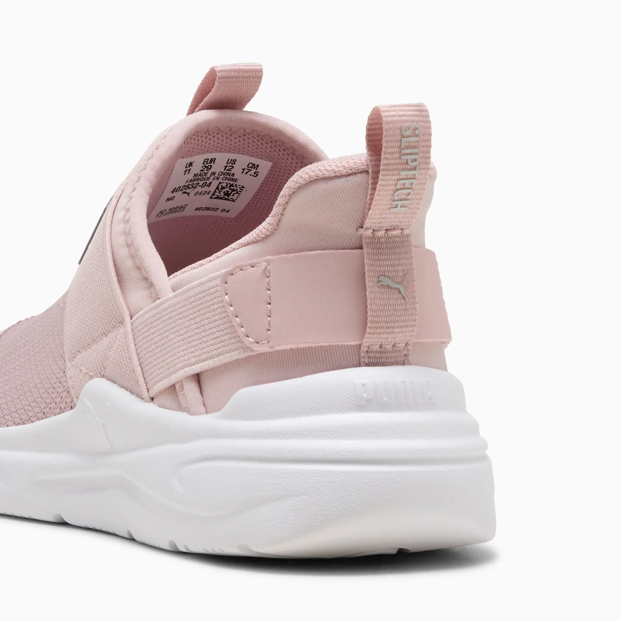 PUMA Soft Wired 2 SlipPUMATech Sneakers Kids, Mauve Mist/Silver/White, size 1