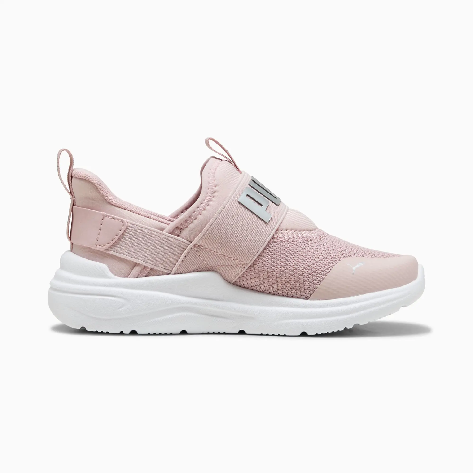 PUMA Soft Wired 2 SlipPUMATech Sneakers Kids, Mauve Mist/Silver/White, size 1