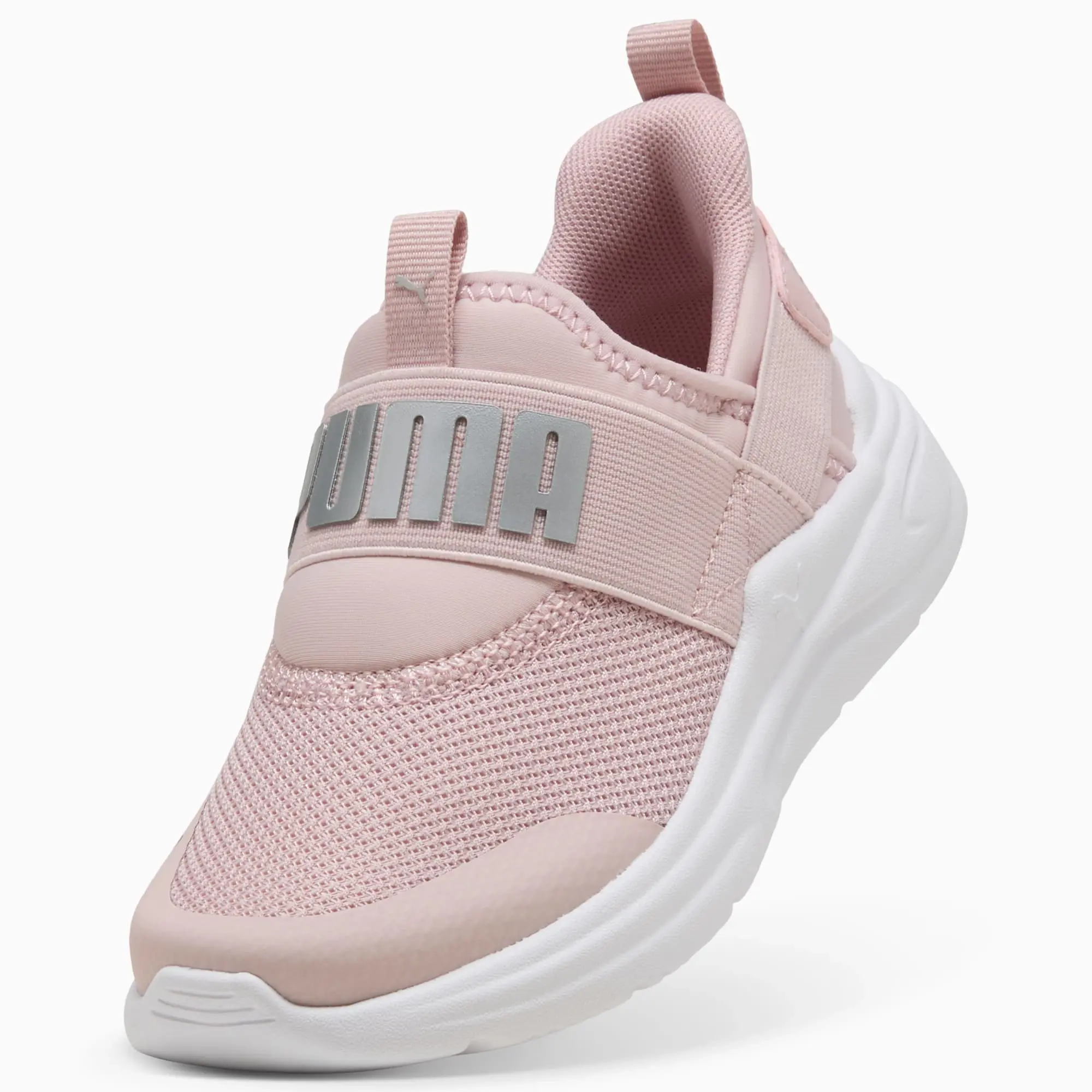 PUMA Soft Wired 2 SlipPUMATech Sneakers Kids, Mauve Mist/Silver/White, size 1
