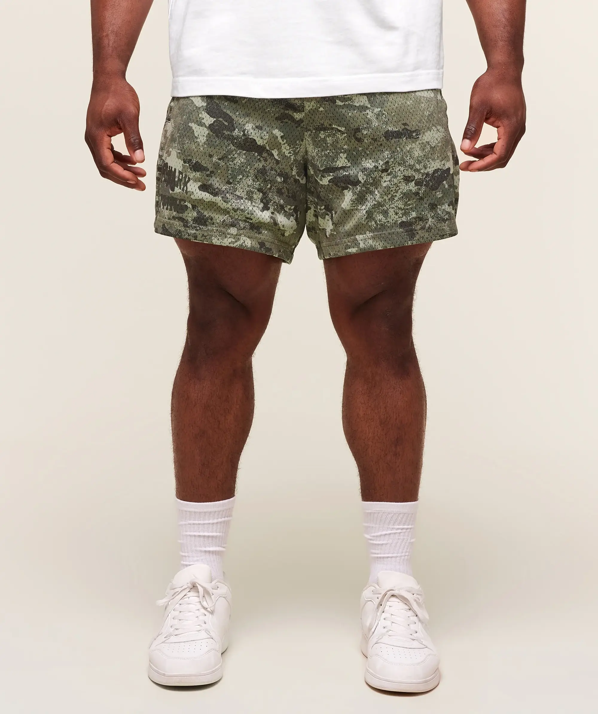  Lifting Mesh 5" Shorts - Chalk Green
