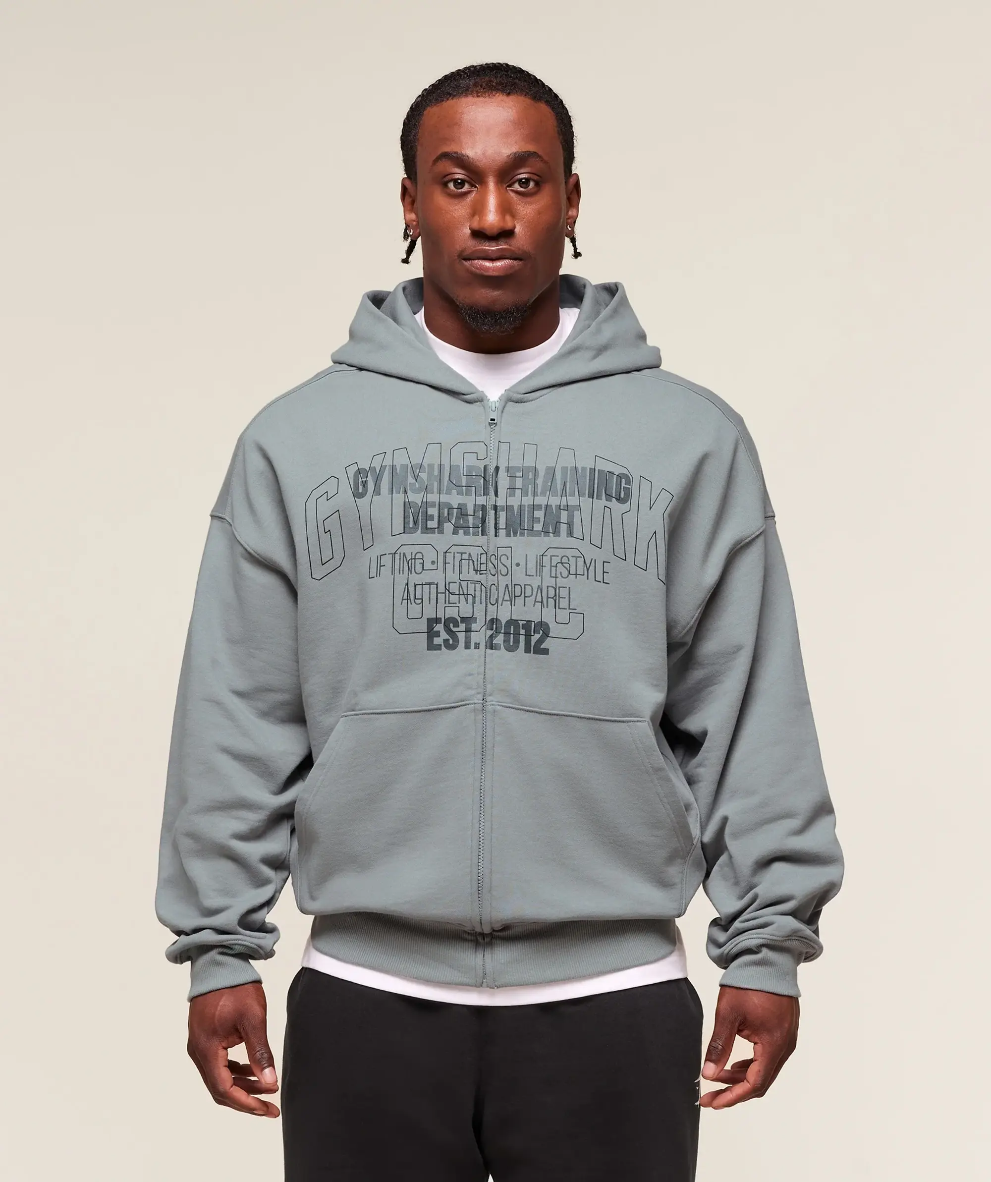  Authentic Apparel Zip Up Hoodie - Smokey Grey