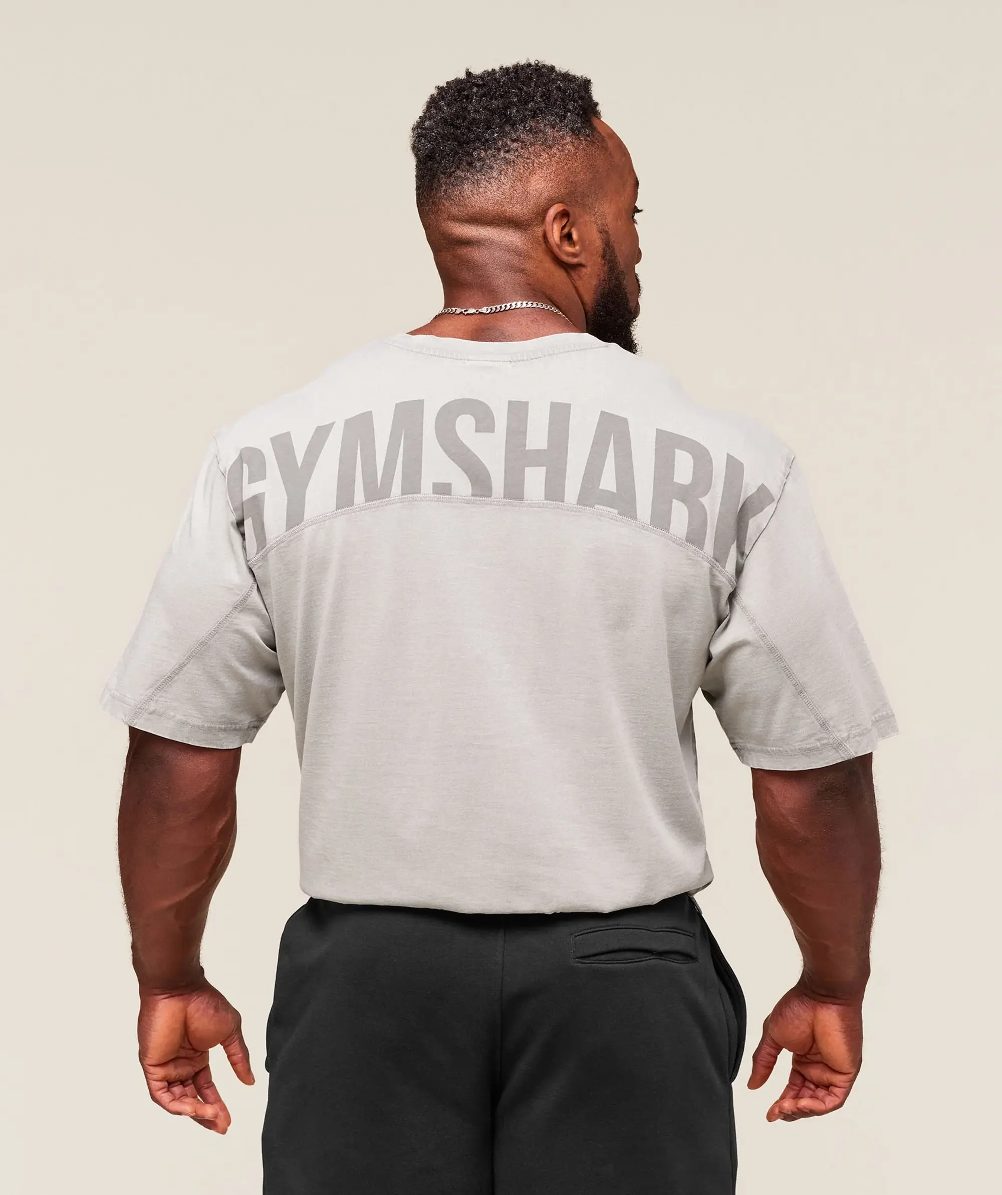  Power Washed T-Shirt - Onyx Grey/Acid Wash Small Ball
