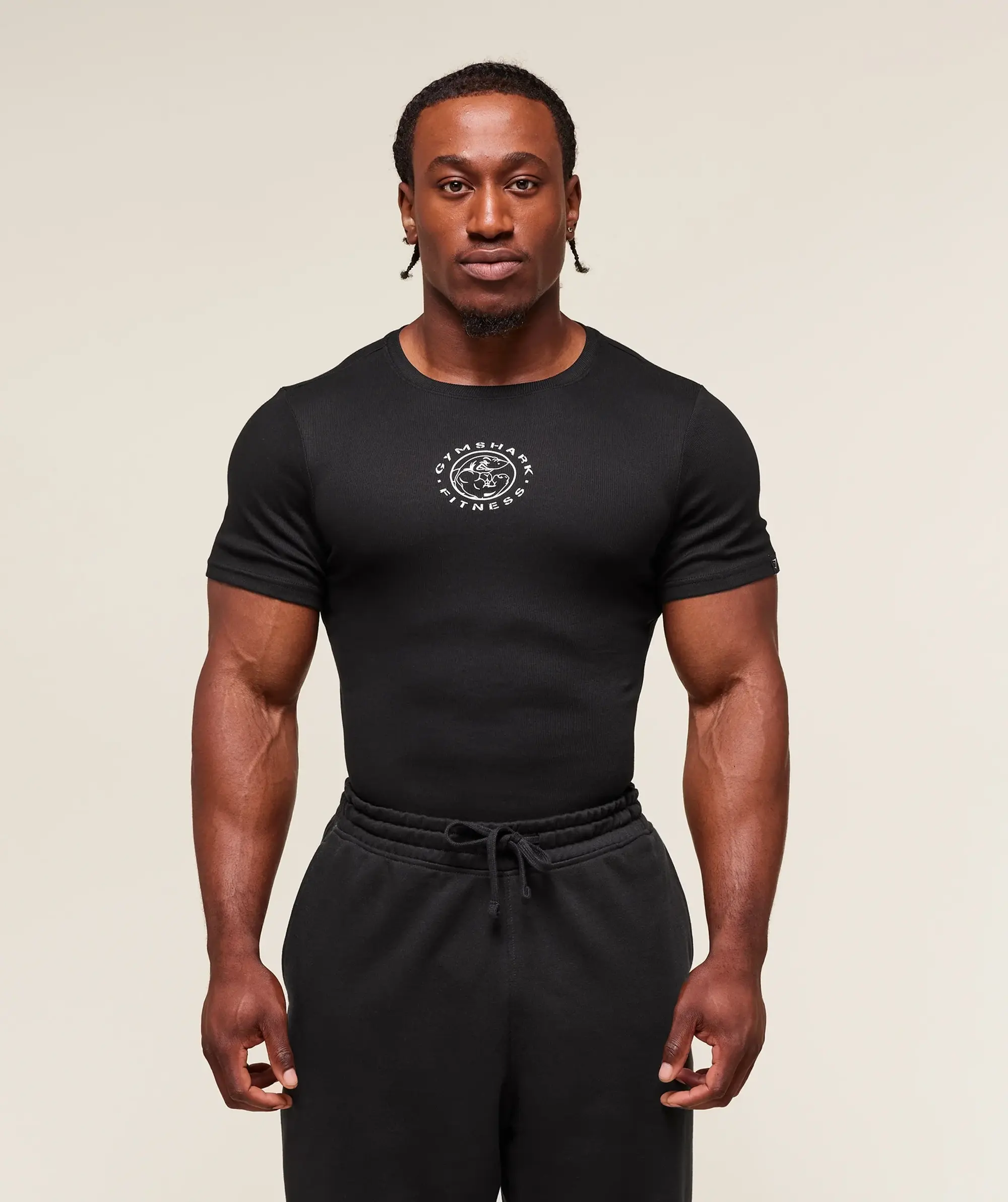  Lifting Club Ribbed T-Shirt - Black