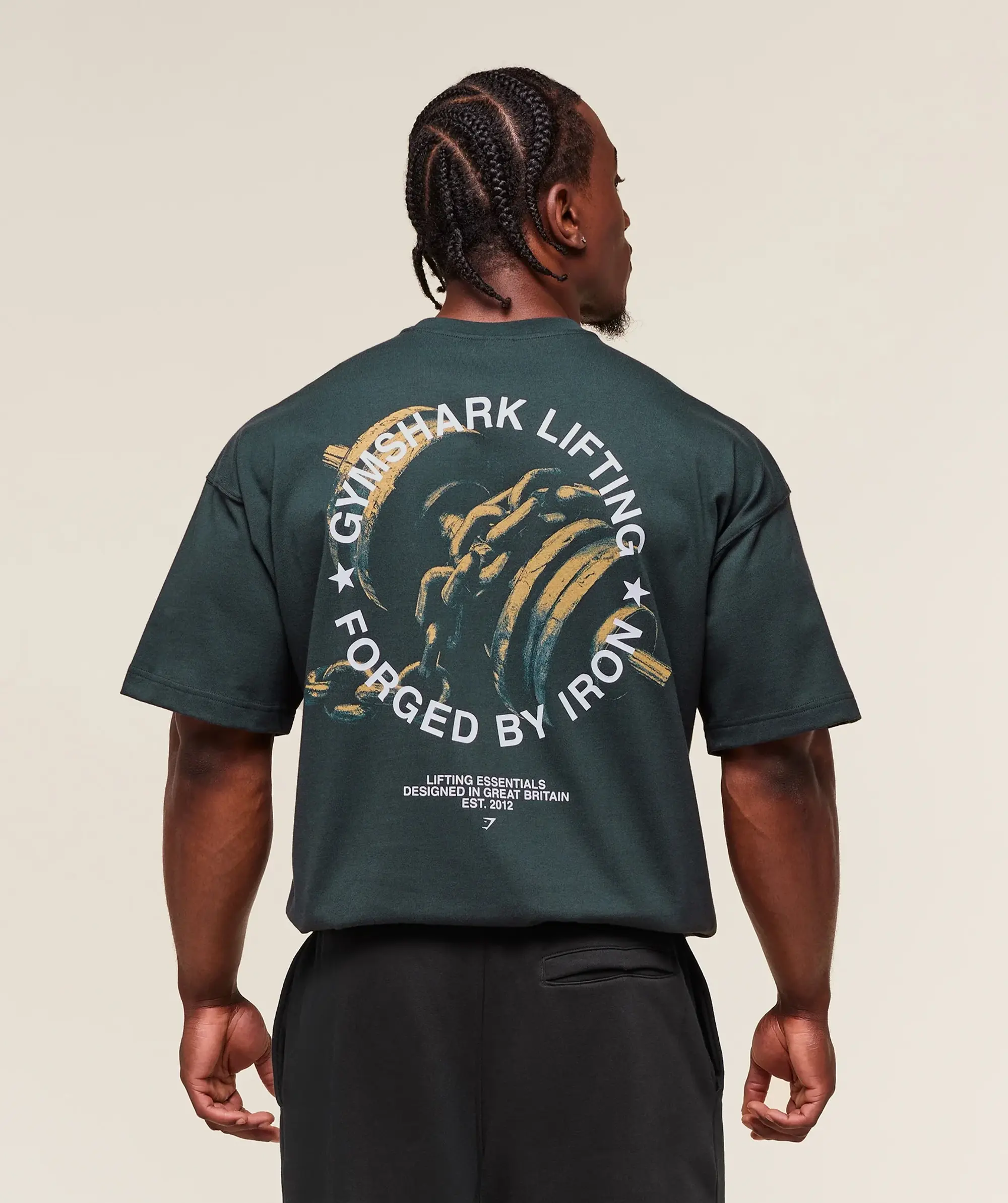  Forged By Iron T-Shirt - Darkest Teal