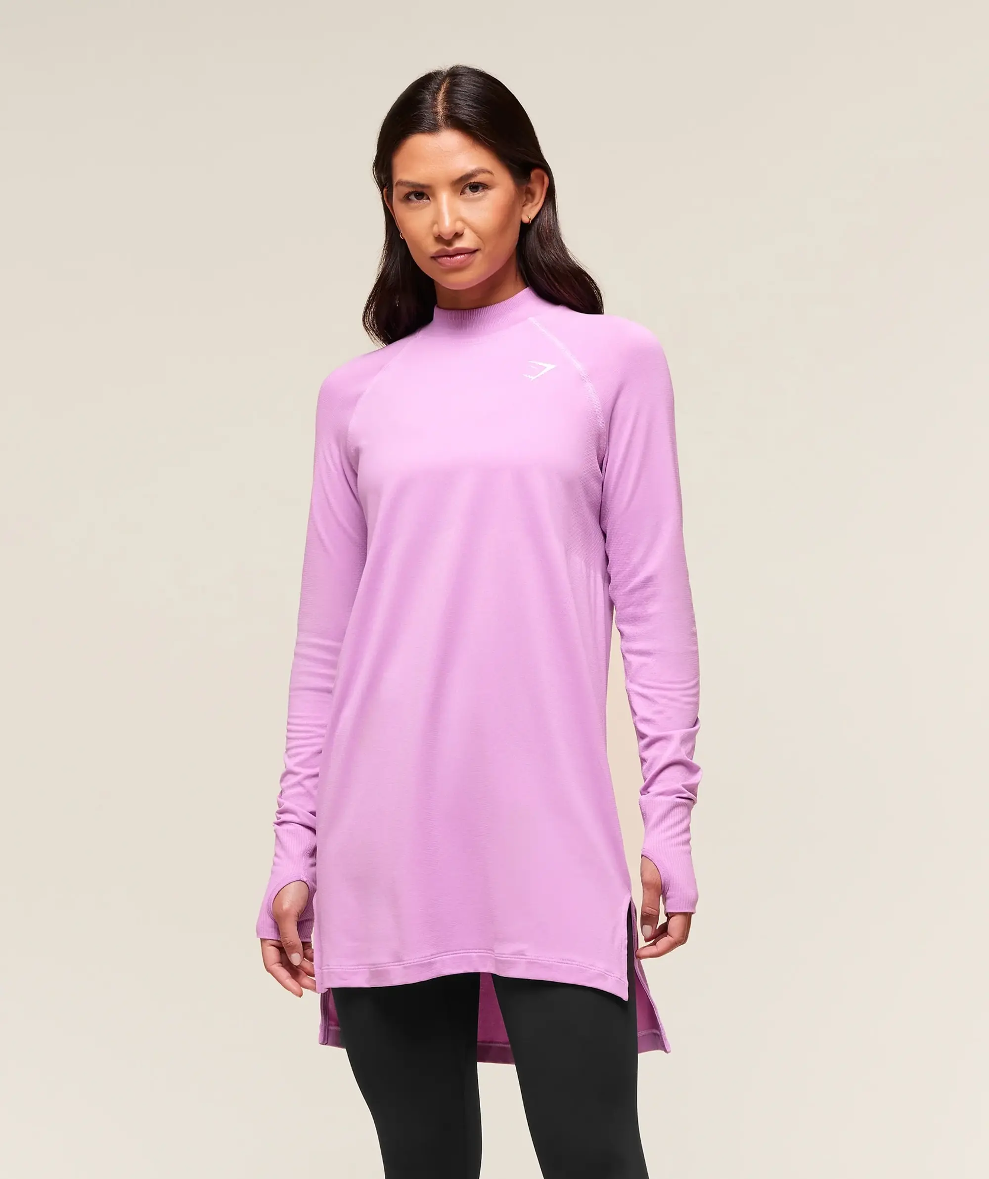  Vital Seamless 2.0 Long Line Top - Sour Pink Marl