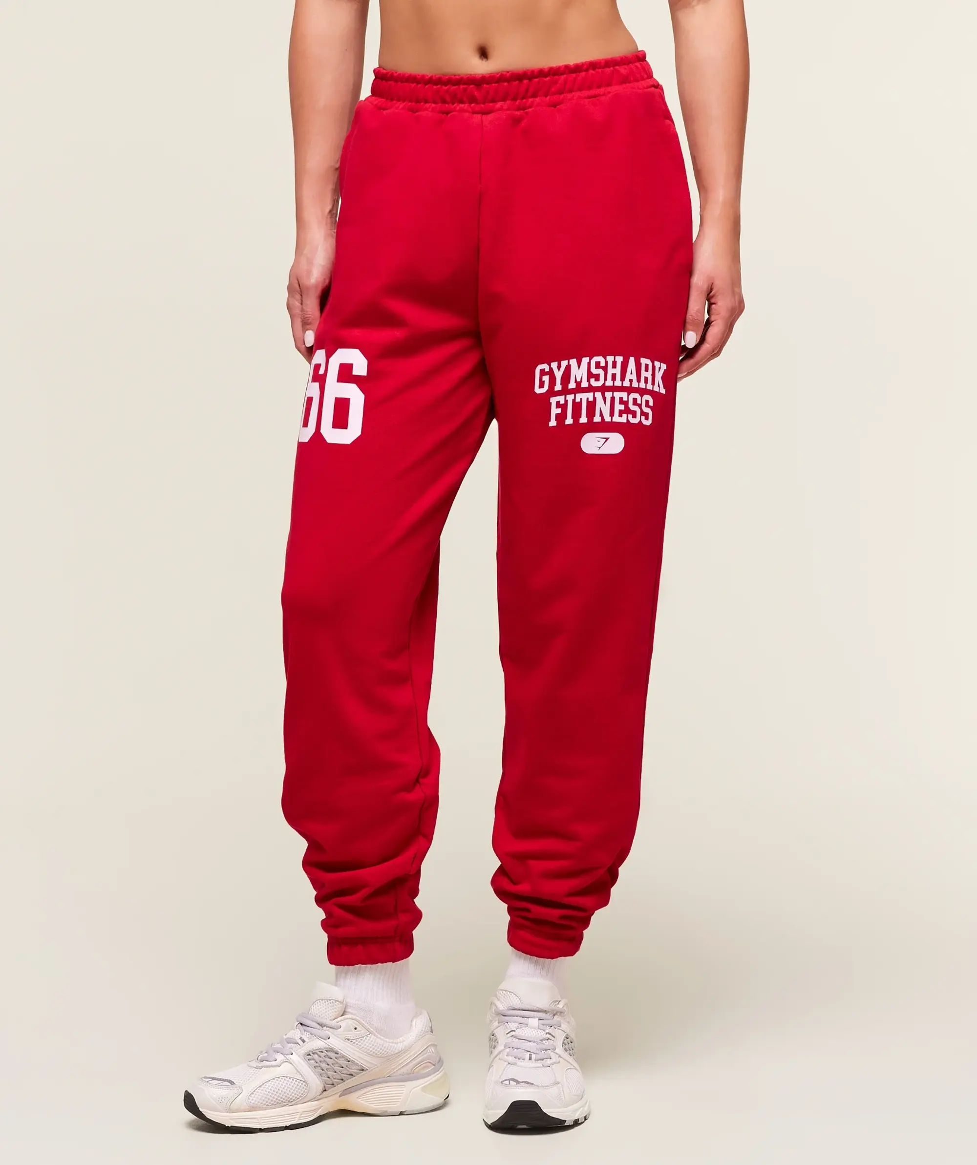  Varsity Graphic Oversized Joggers - Conditioning Red