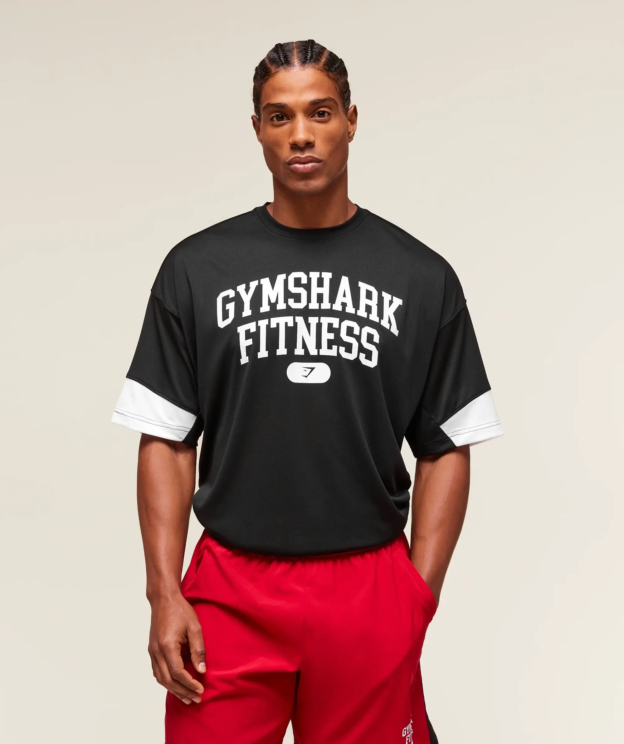  Varsity Oversized T-Shirt - Black