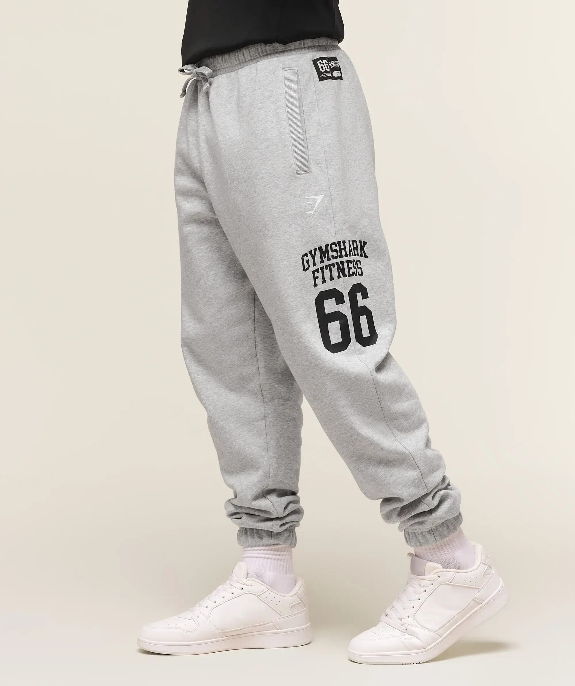  Varsity Oversized Joggers - Light Grey Core Marl