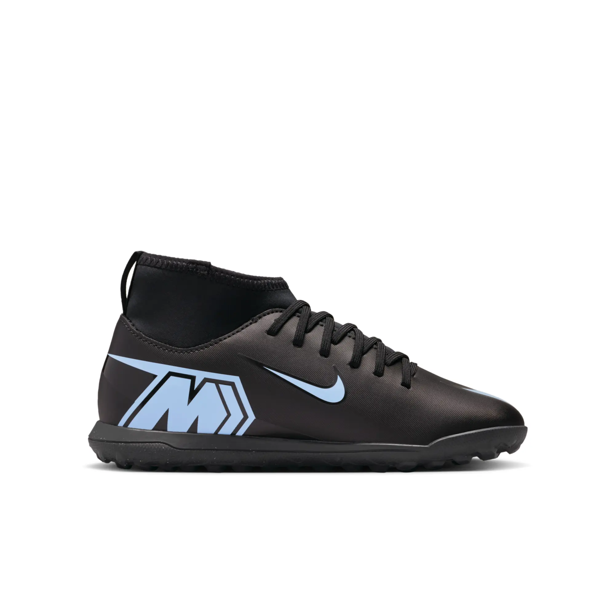Nike Jr. Mercurial Superfly 10 Club Younger/Older Kids' Turf High-Top Football Shoes - Black
