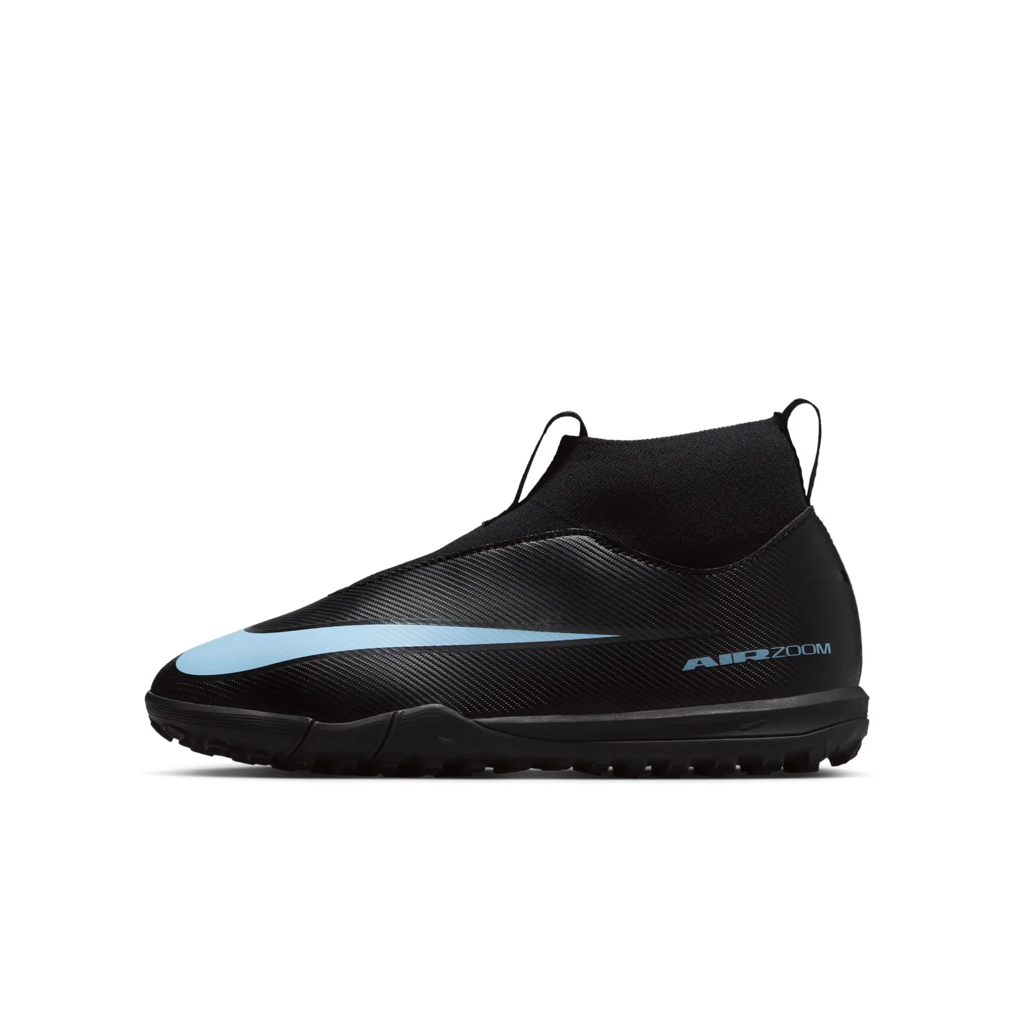 Nike Jr. Mercurial Superfly 10 Academy Younger/Older Kids' Turf High-Top Football Shoes - Black