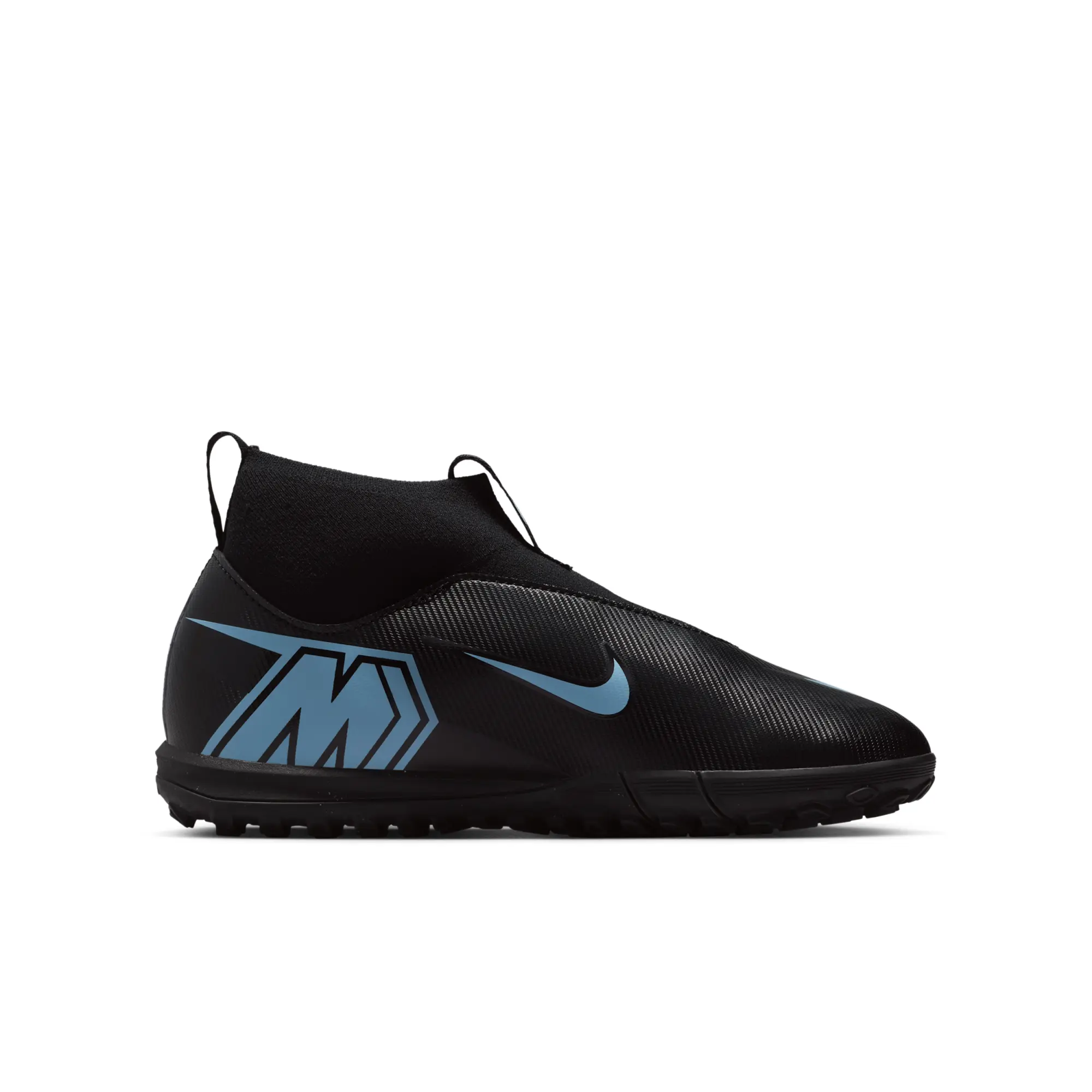 Nike Jr. Mercurial Superfly 10 Academy Younger/Older Kids' Turf High-Top Football Shoes - Black