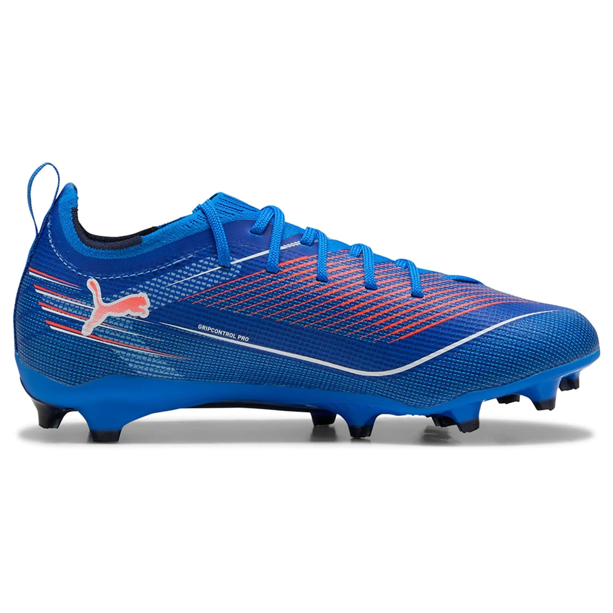 PUMA Ultra 6 Pro FG/AG Football Boots Youth, Ultra Blue/White/Glowing Red