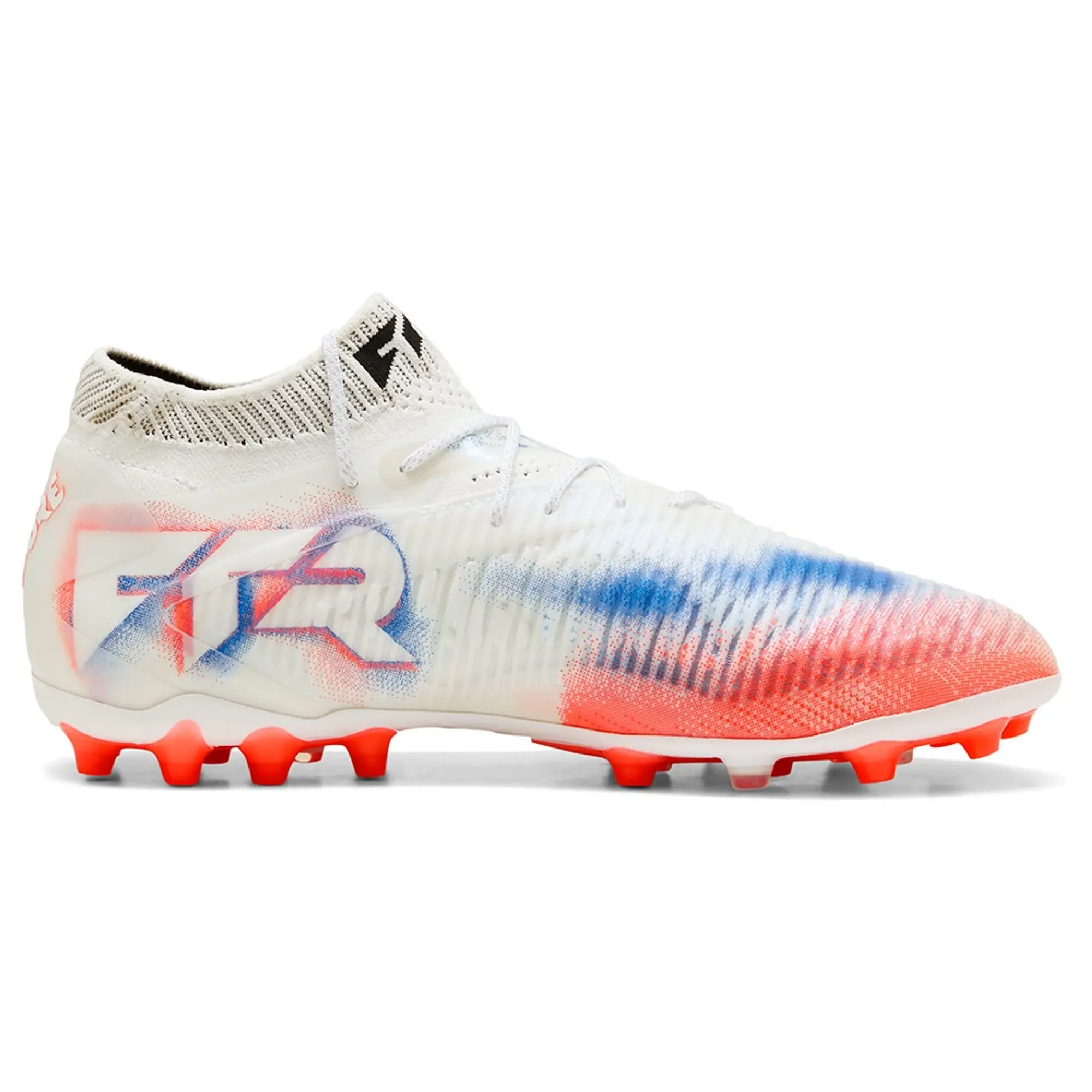 PUMA Future 8 Ultimate MG Football Boots Unisex, White/Black/Glowing Red