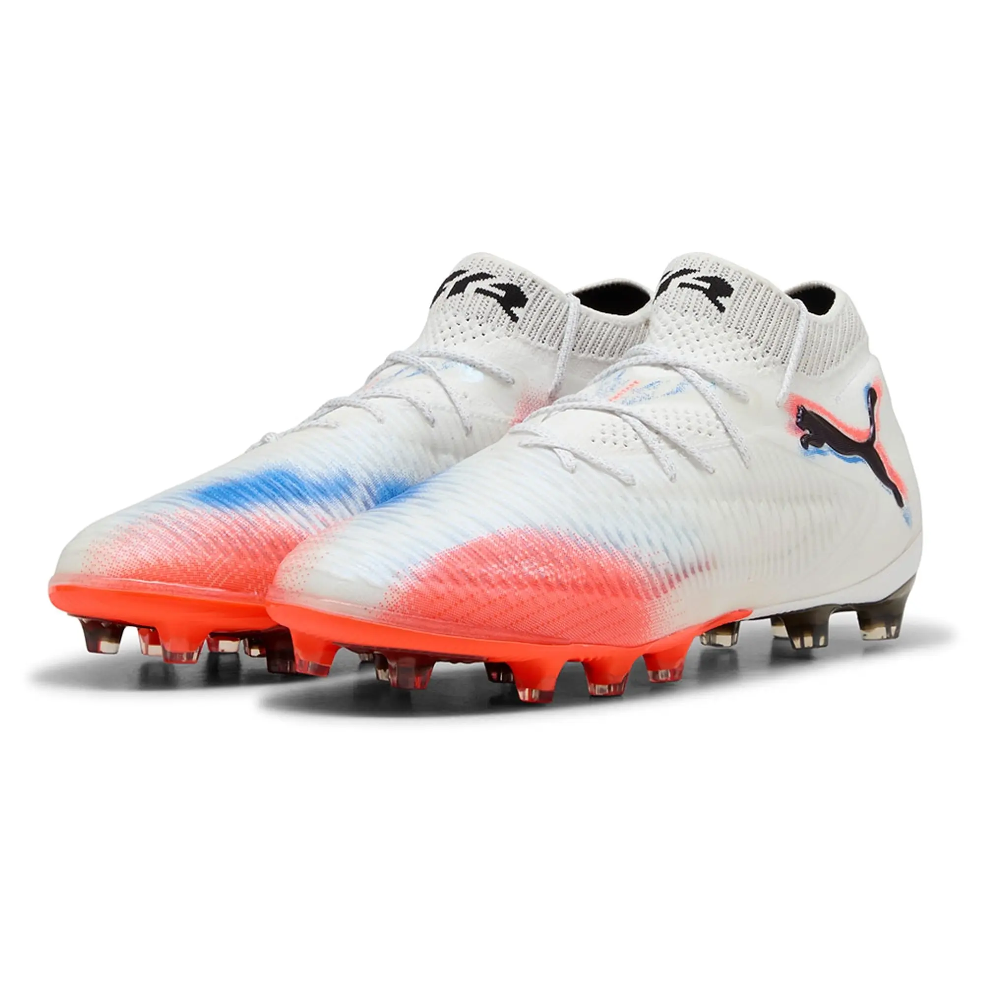 PUMA Future 8 Ultimate Ag Football Boots Unisex, White/Black/Glowing Red