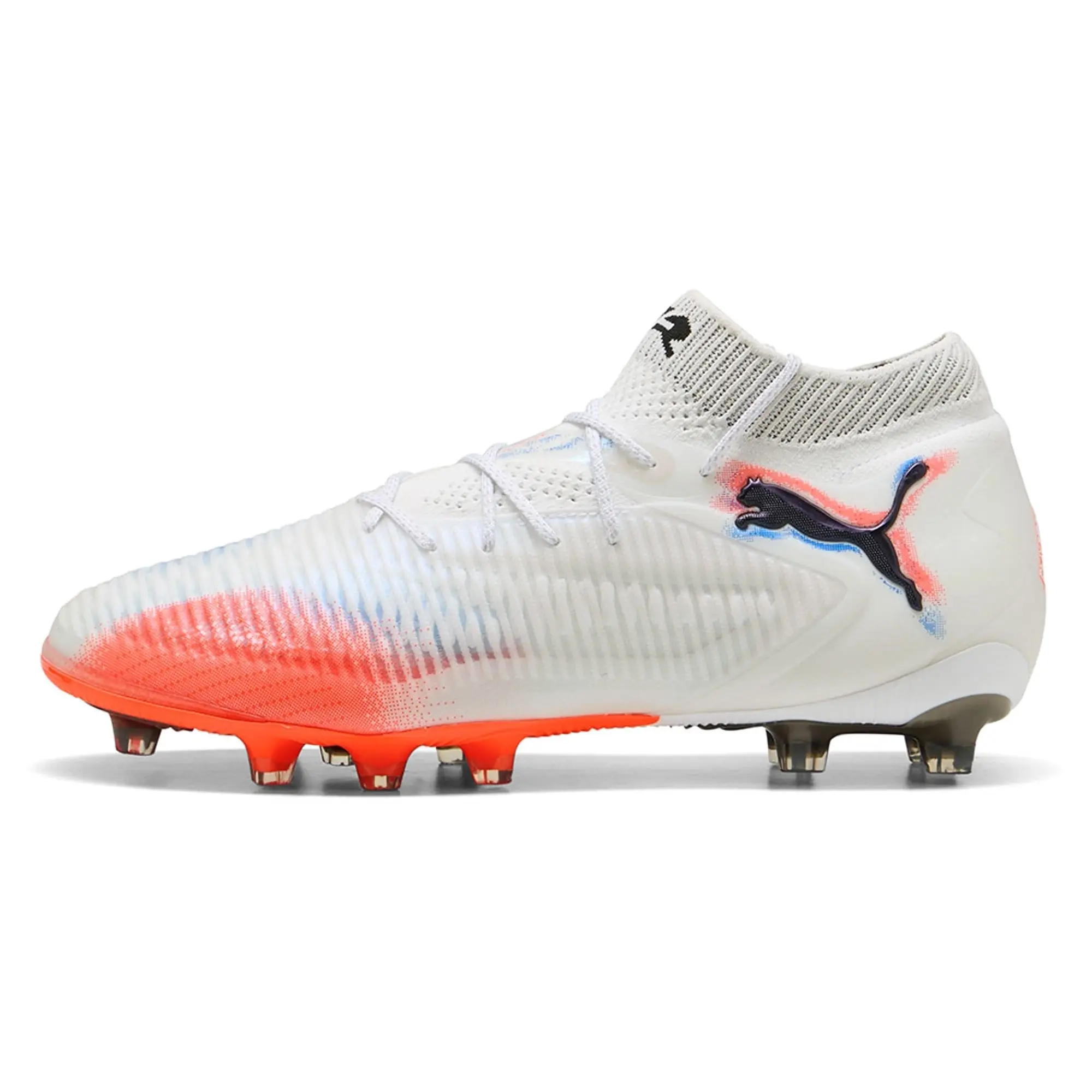 PUMA Future 8 Ultimate Ag Football Boots Unisex, White/Black/Glowing Red