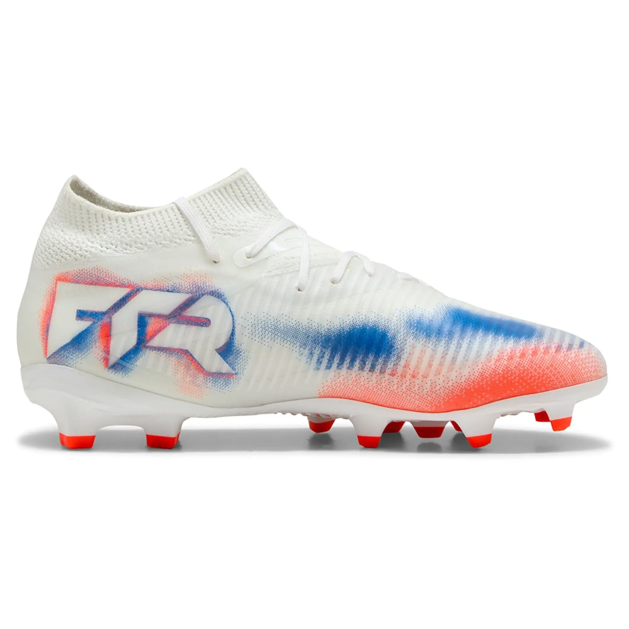 PUMA Future 8 Pro FG/AG Football Boots Youth, White/Black/Glowing Red