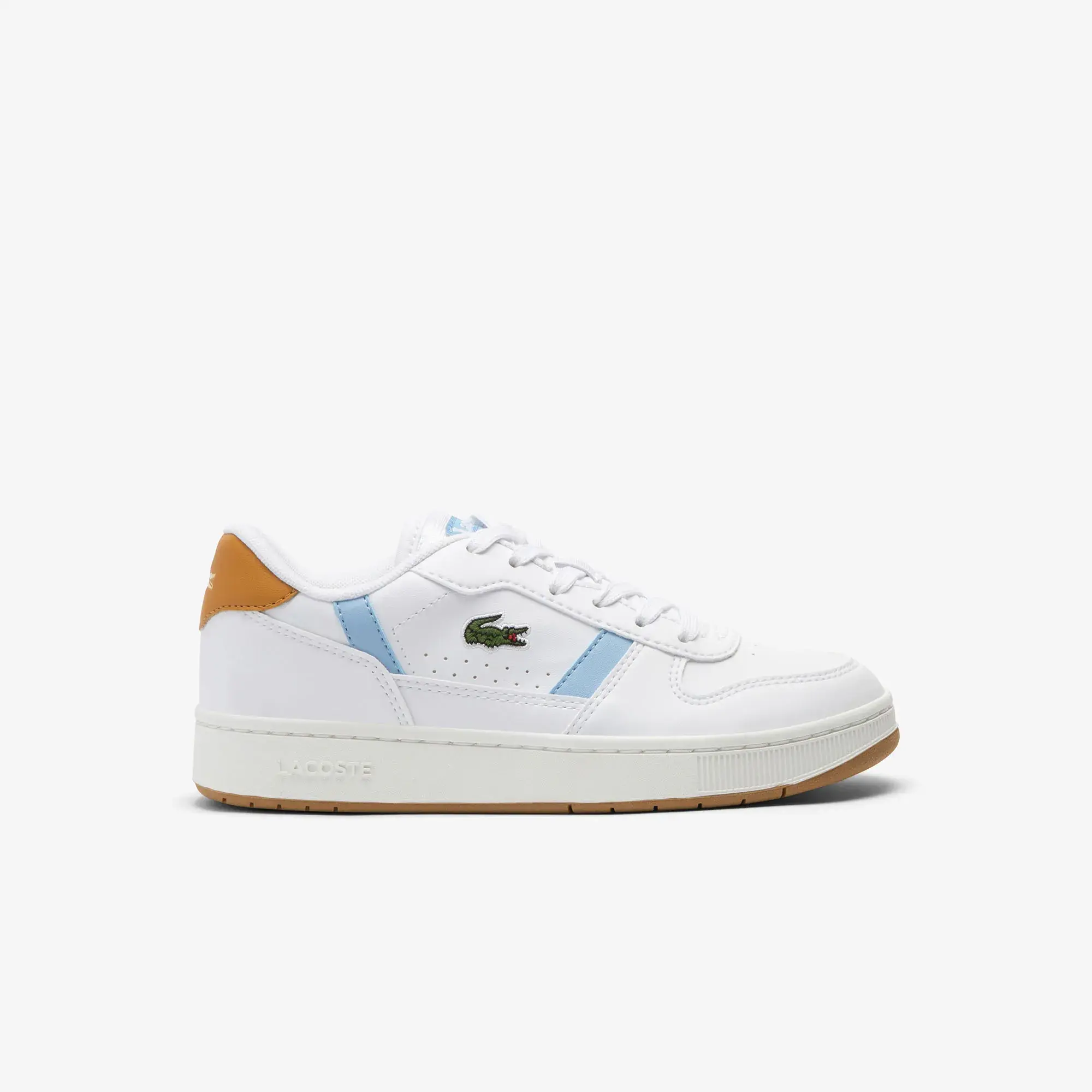 Lacoste Junior's T-Clip Set Sneakers - White & Light Blue