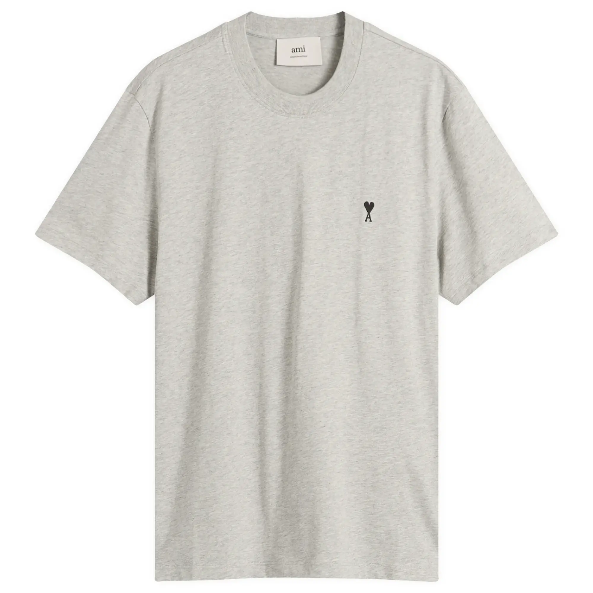 AMI Paris Men's Light Jersey ADC T-Shirt Gris Cendre Chine