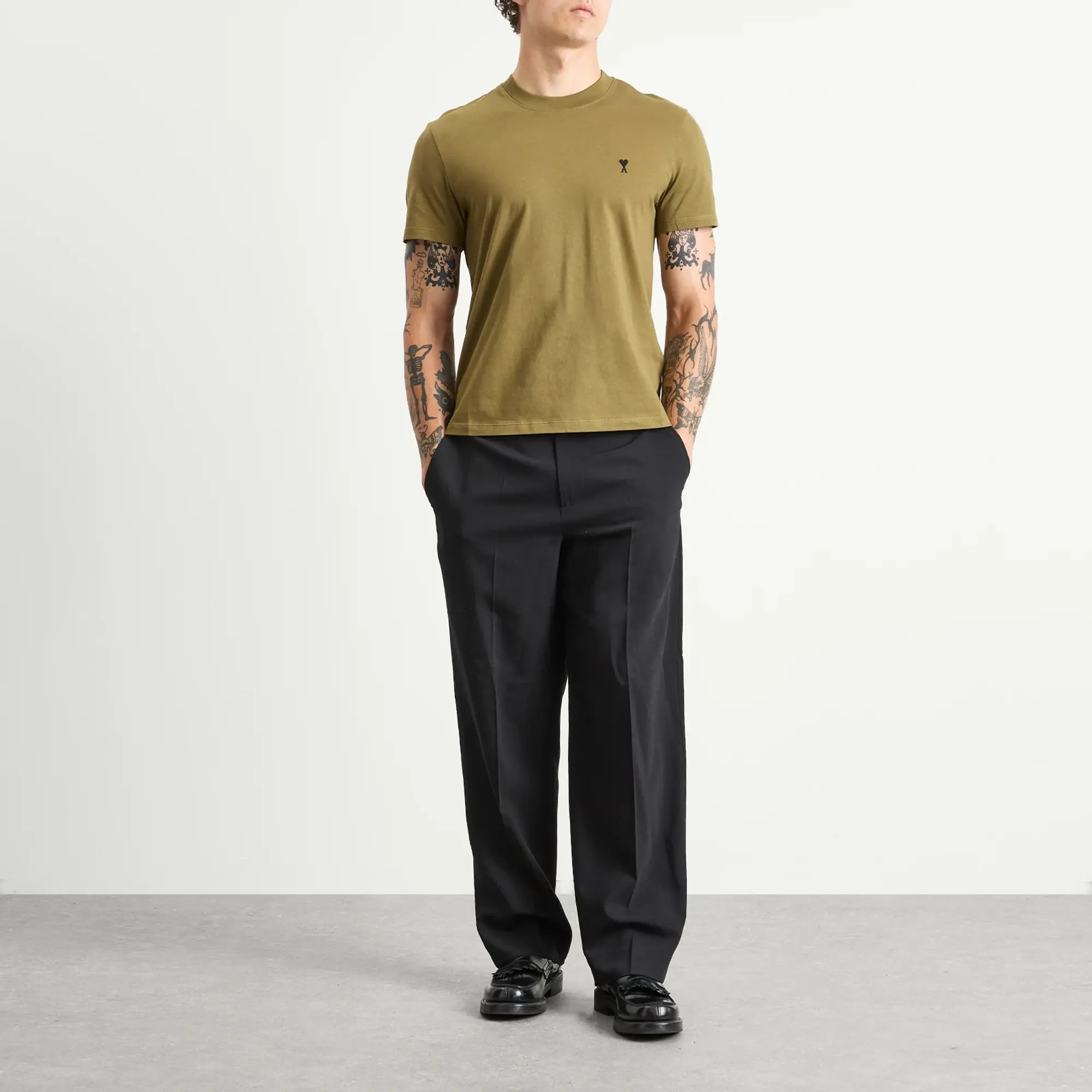 AMI Paris Men's Light Jersey ADC T-Shirt Bronze