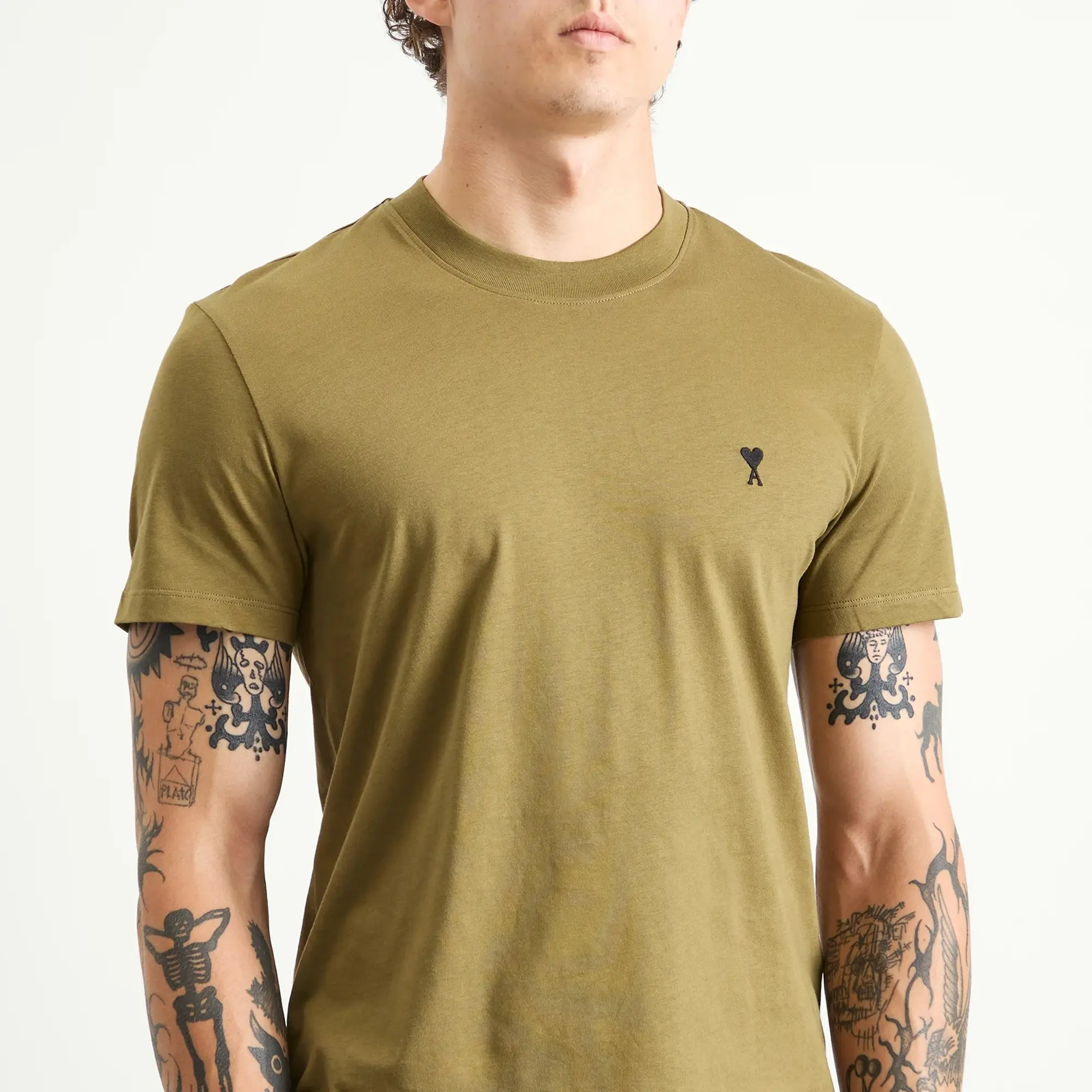 AMI Paris Men's Light Jersey ADC T-Shirt Bronze