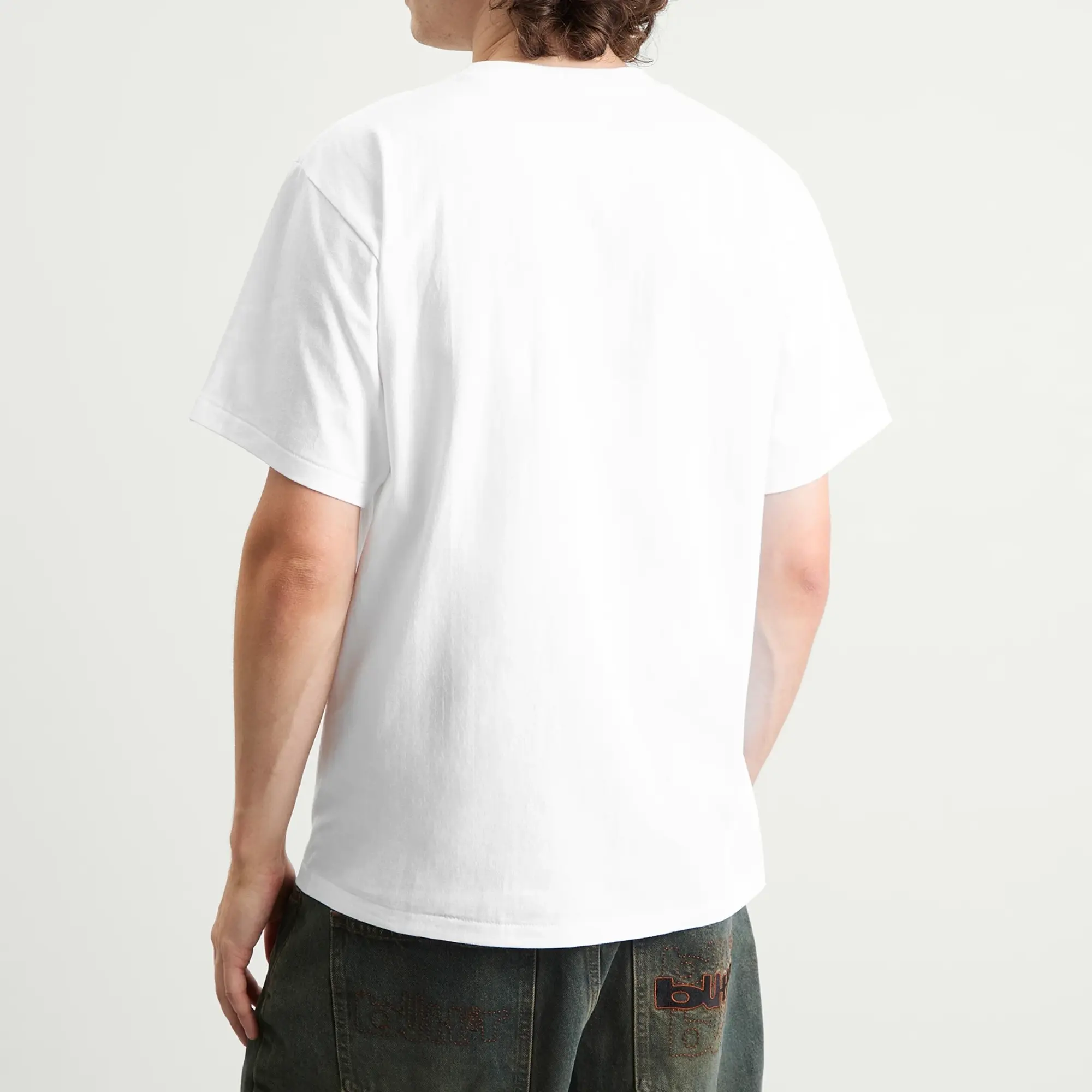A Bathing Ape Men's Abc Camoilo Shark Tee White X Blue