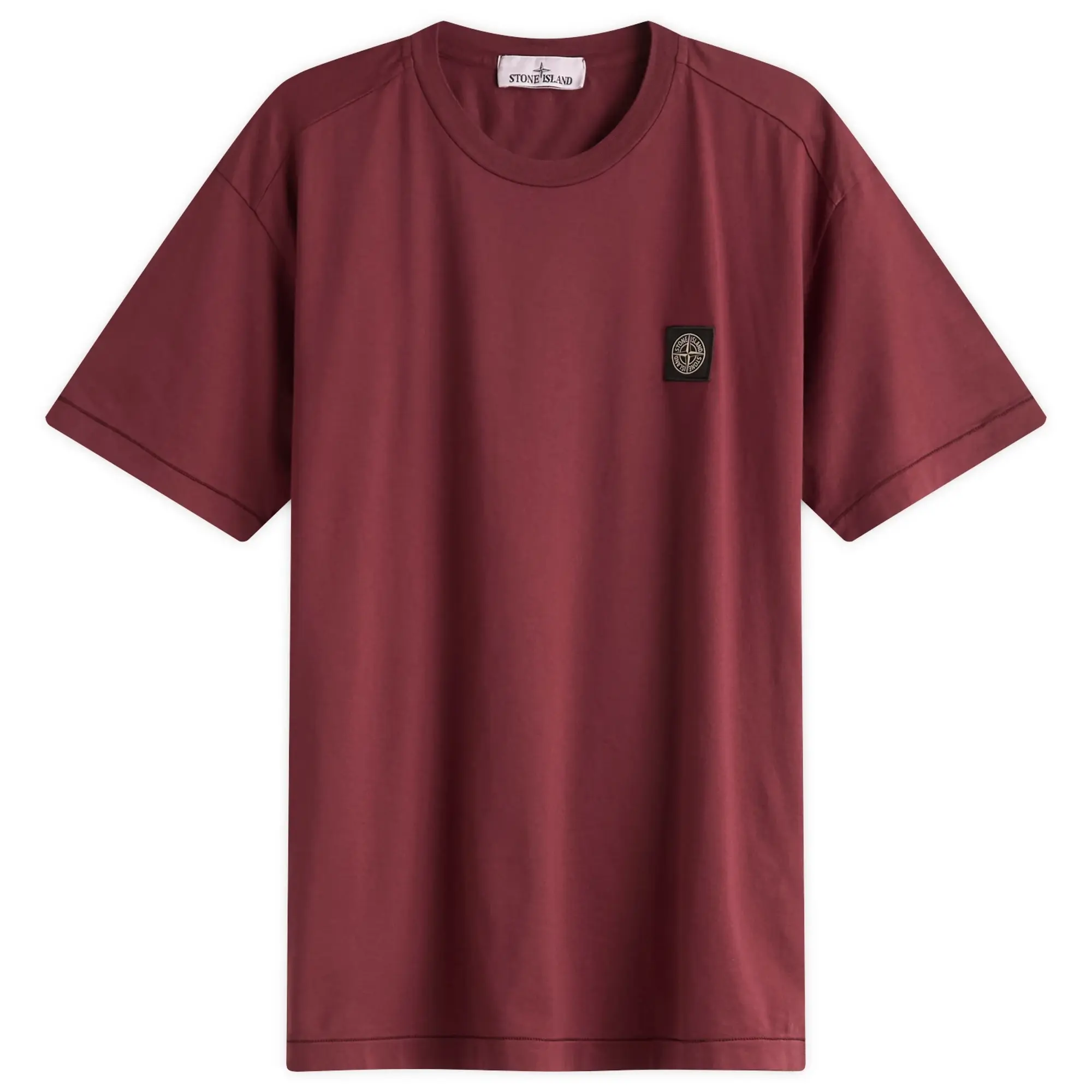 Stone Island Men's Patch Logo T-Shirt Burgundy