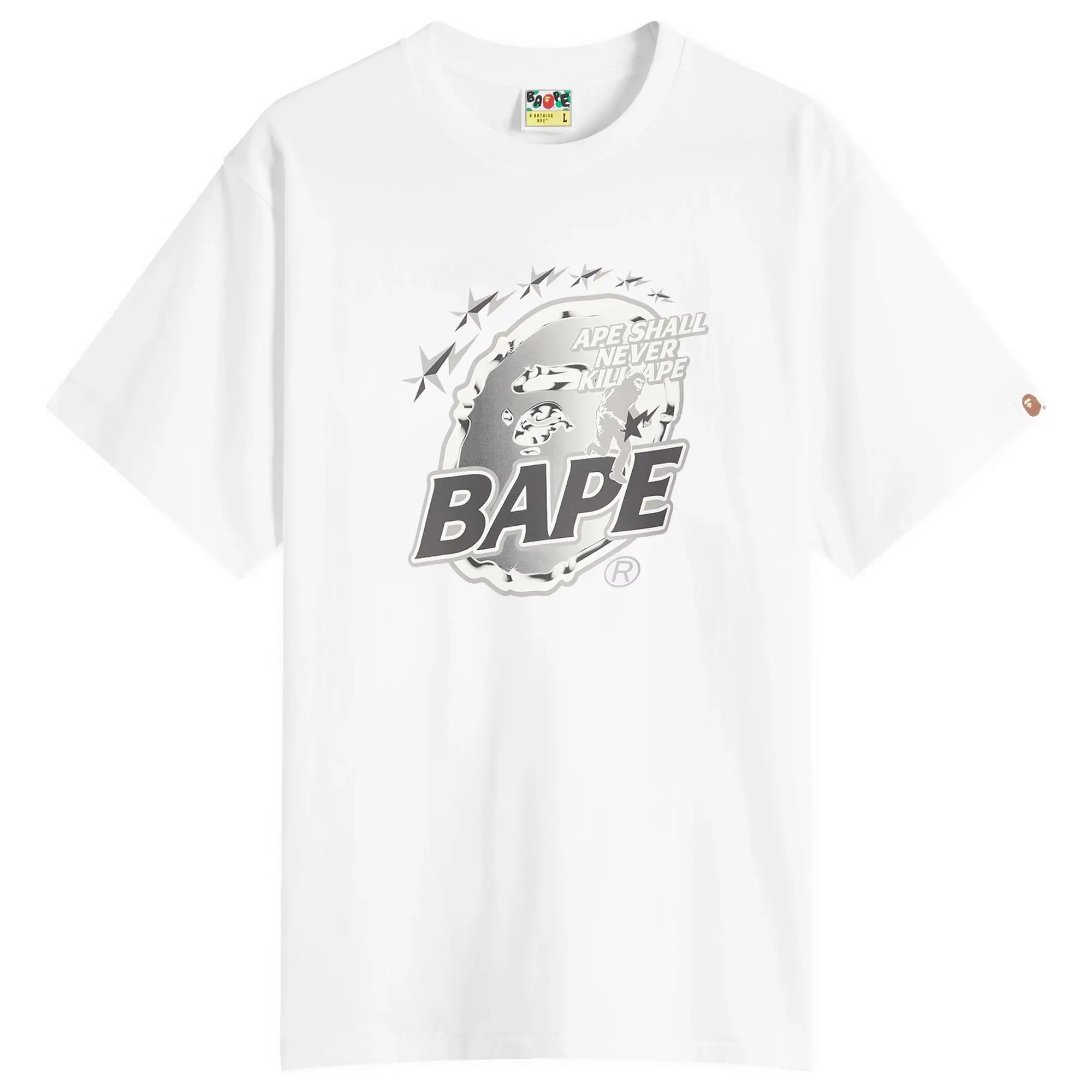 A Bathing Ape Men's Metal Ape Head T-Shirt White