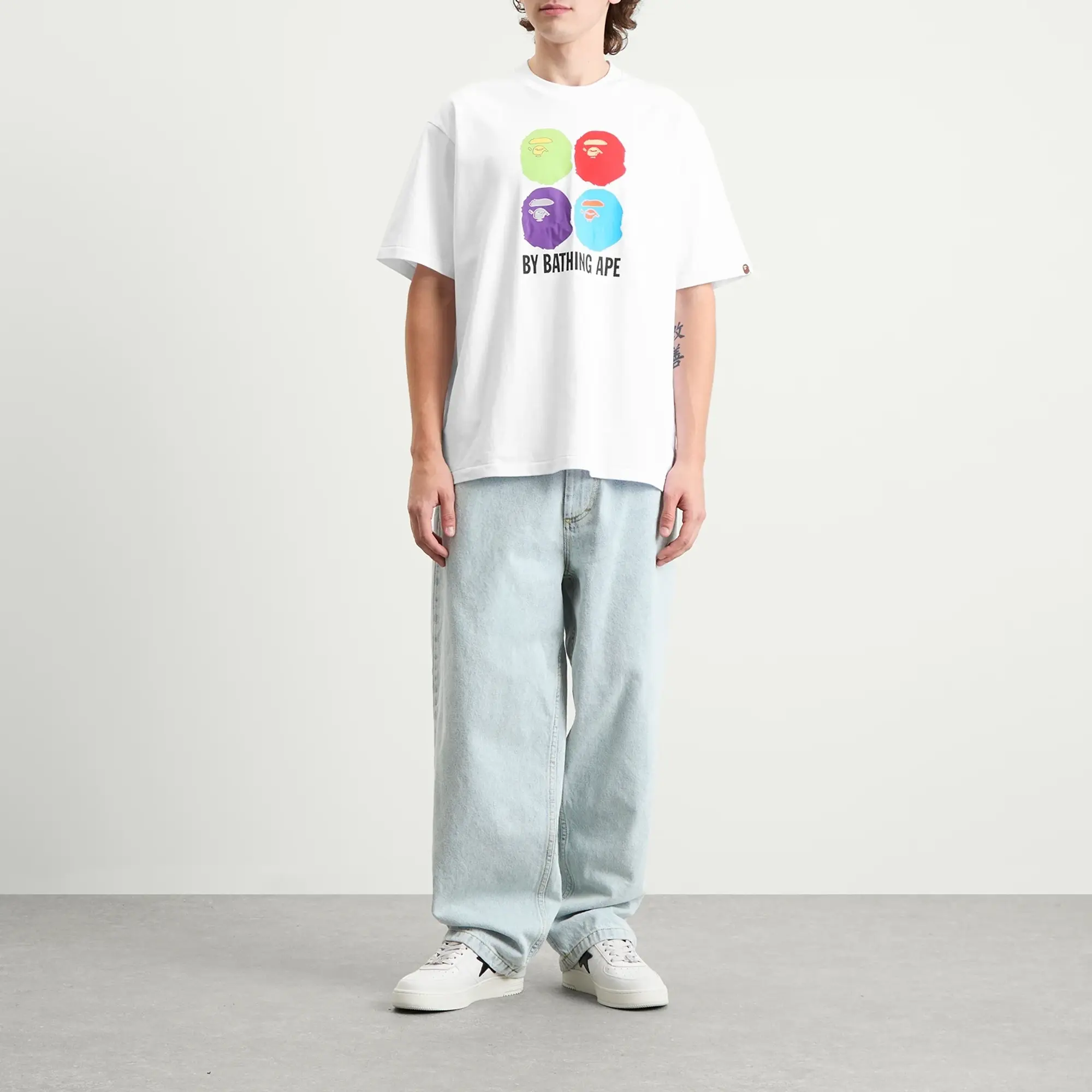 A Bathing Ape Men's Multi Ape Head T-Shirt White