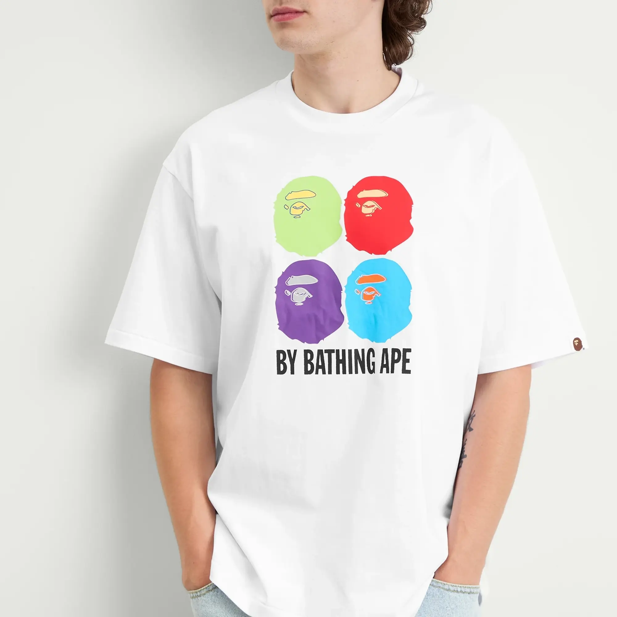 A Bathing Ape Men's Multi Ape Head T-Shirt White