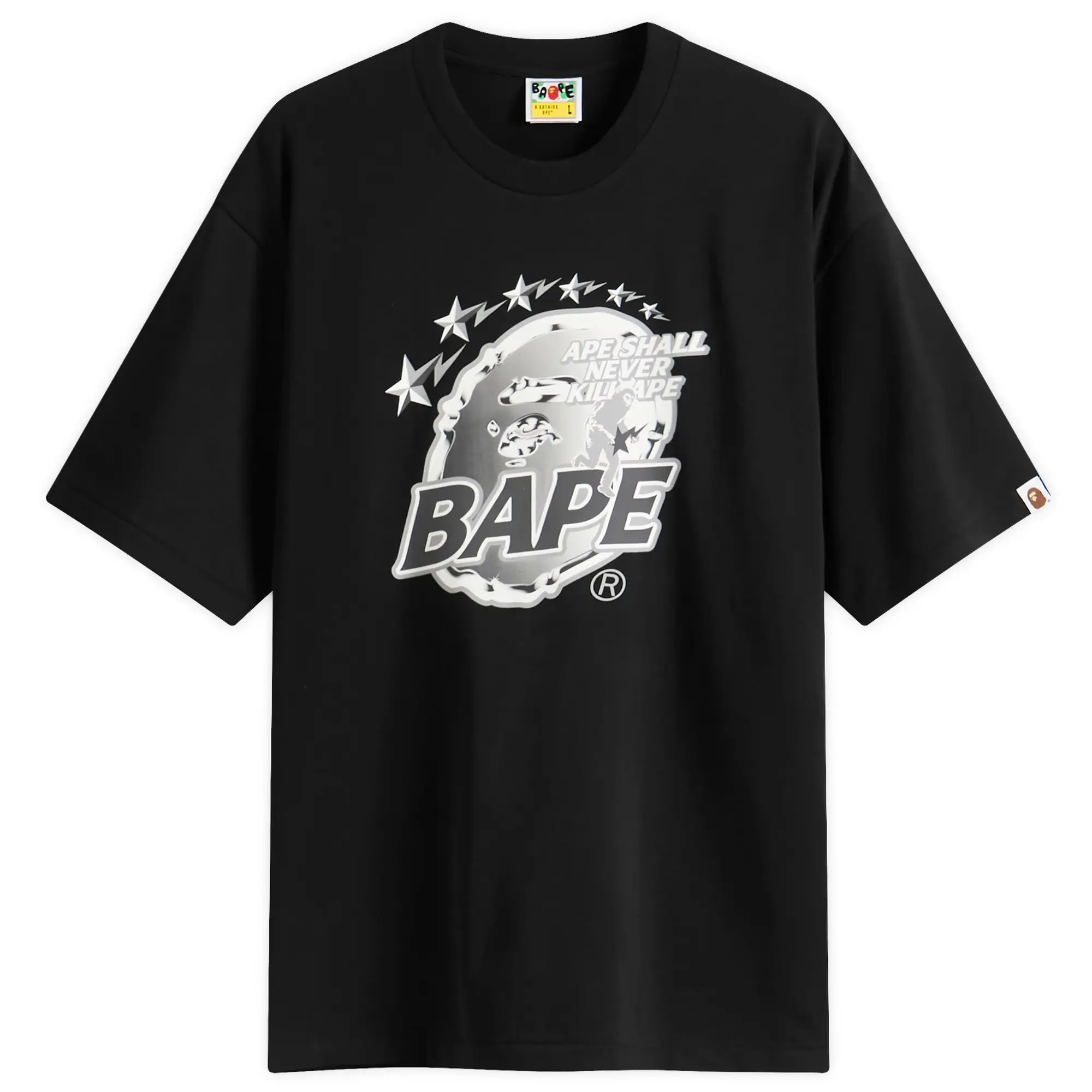 A Bathing Ape Men's Metal Ape Head T-Shirt Black
