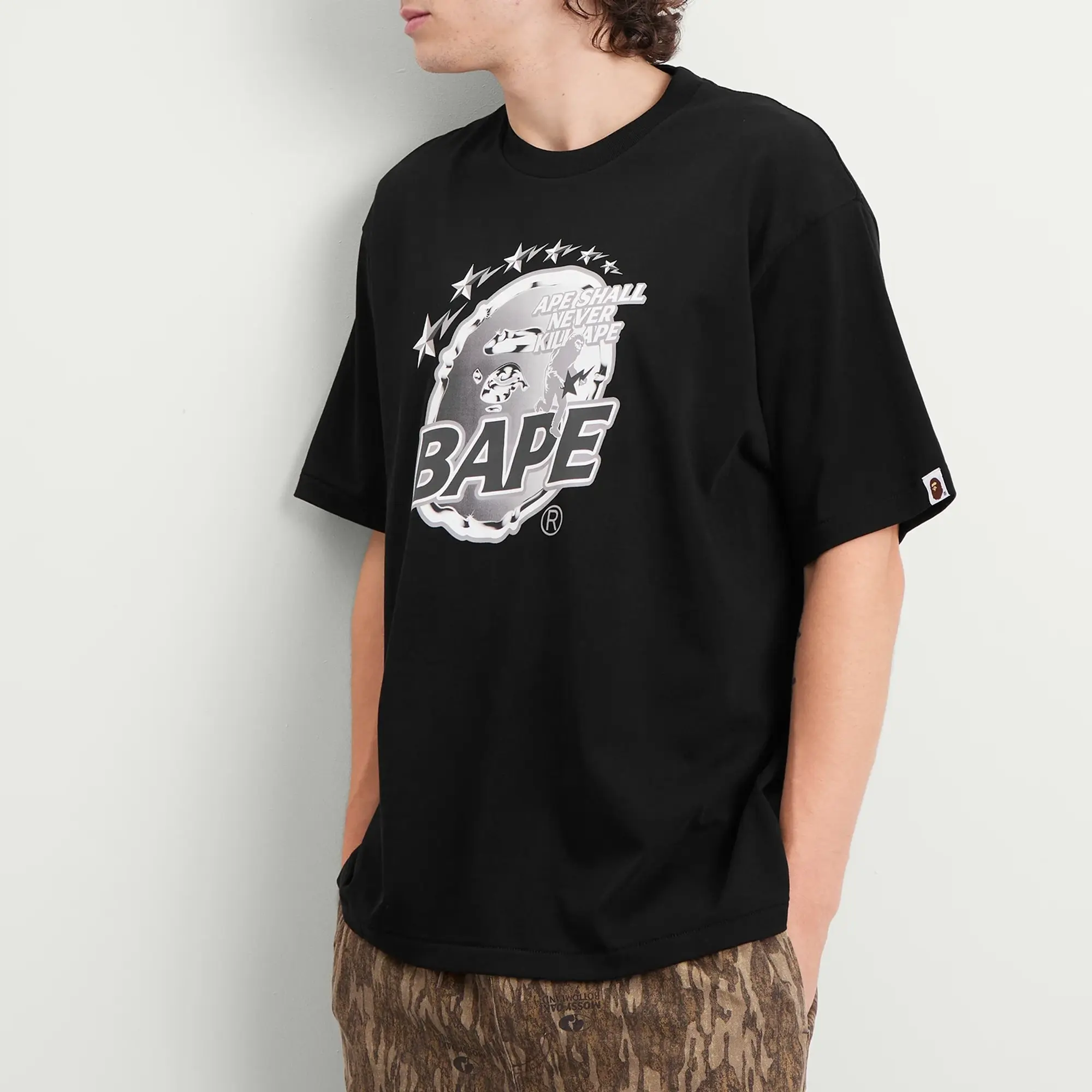 A Bathing Ape Men's Metal Ape Head T-Shirt Black