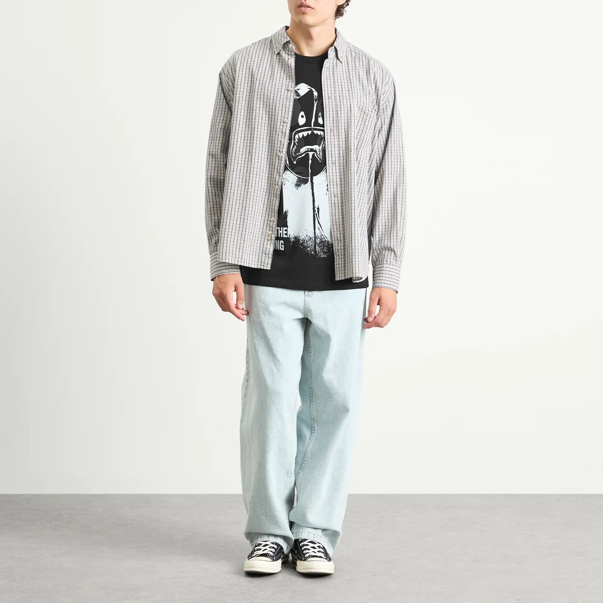 A Bathing Ape Men's Spray Paint Multi Logo T-Shirt Black