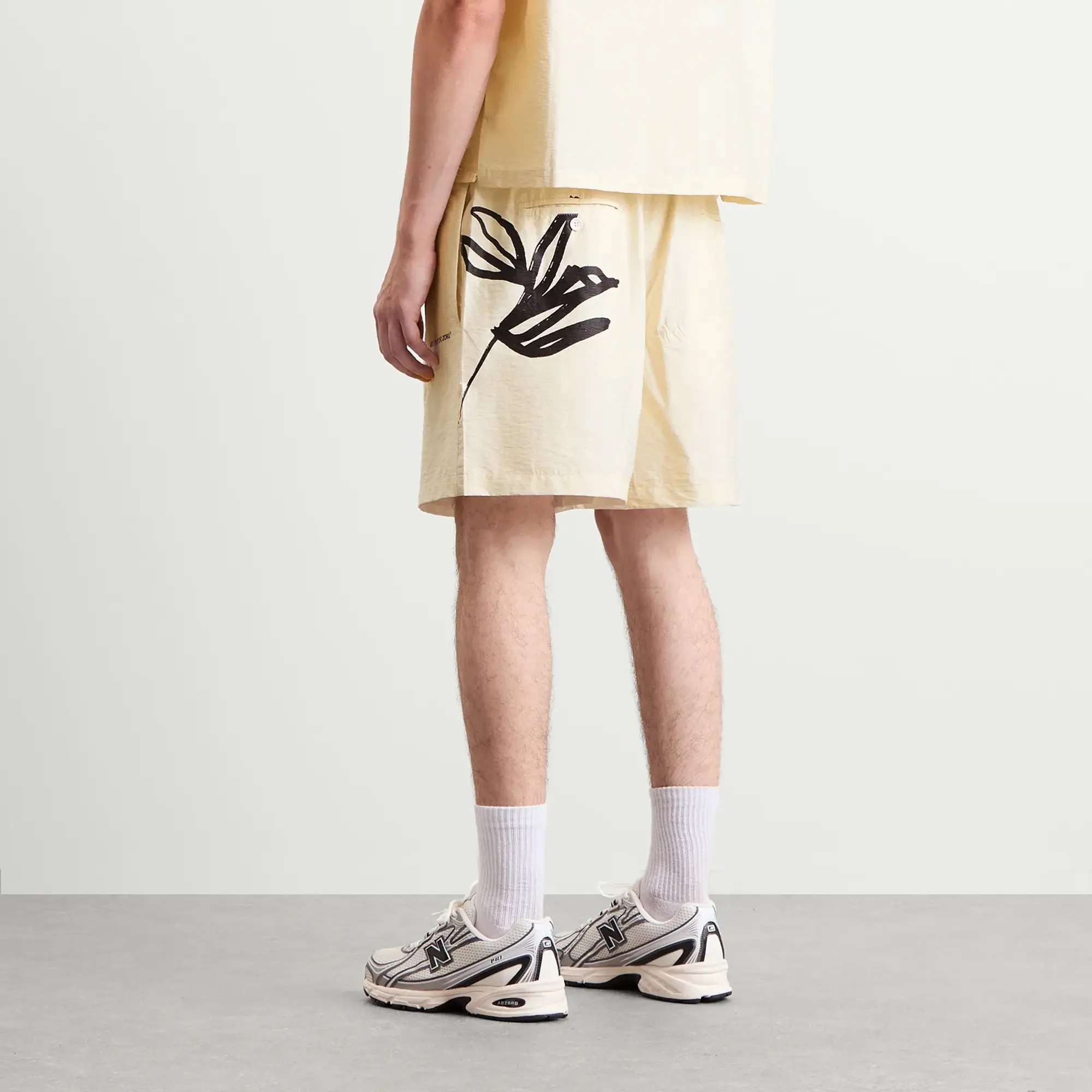 MKI Men's Washed Ink Flower Shorts - Presented by END. Bone