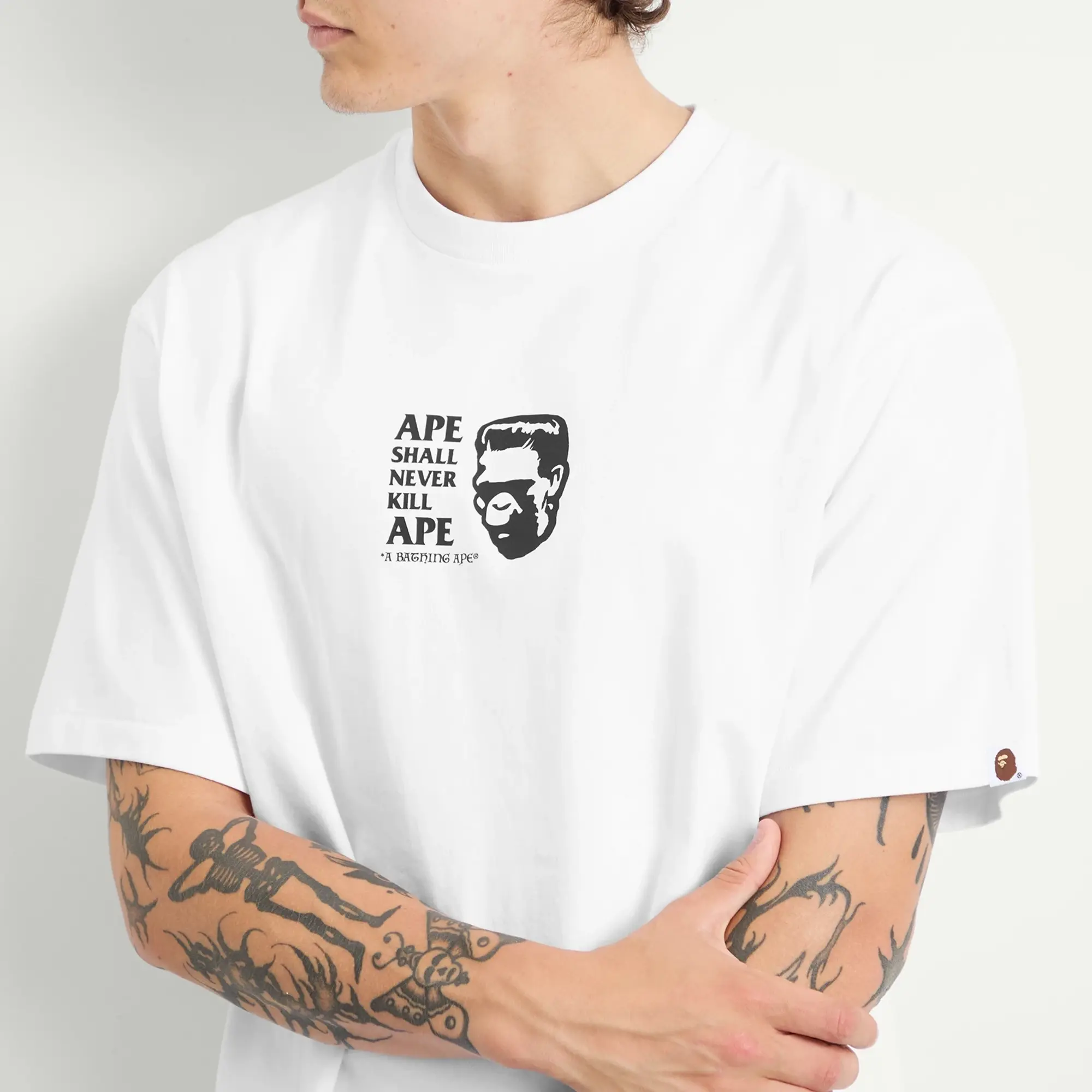 A Bathing Ape Men's Frankenstein T-Shirt White