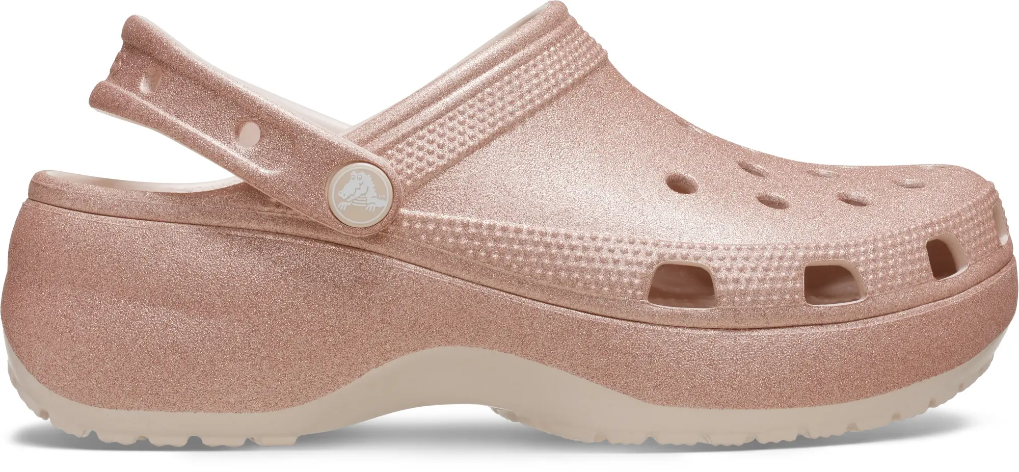 Crocs | Women | Classic Platform Glitter | Clogs | Quartz | 3