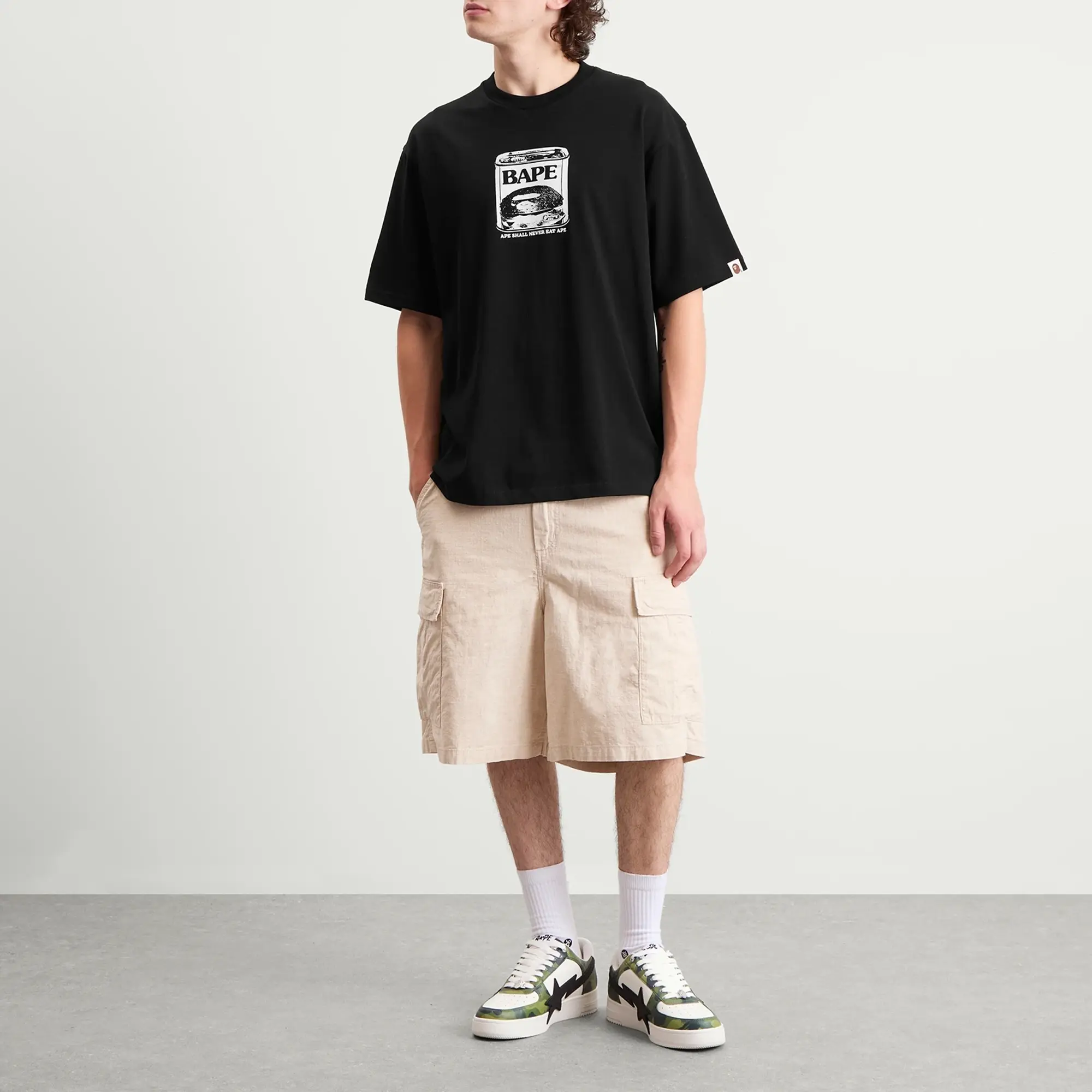 A Bathing Ape Men's Can Food T-Shirt Black