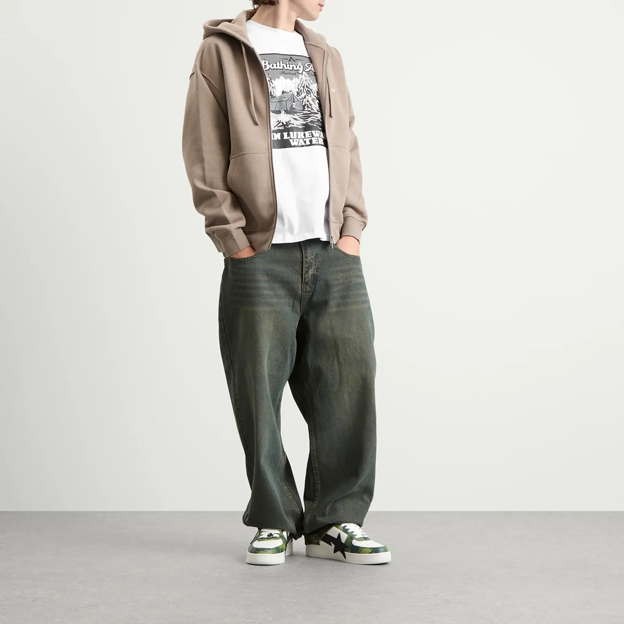 A Bathing Ape Men's Base Camp T-Shirt White