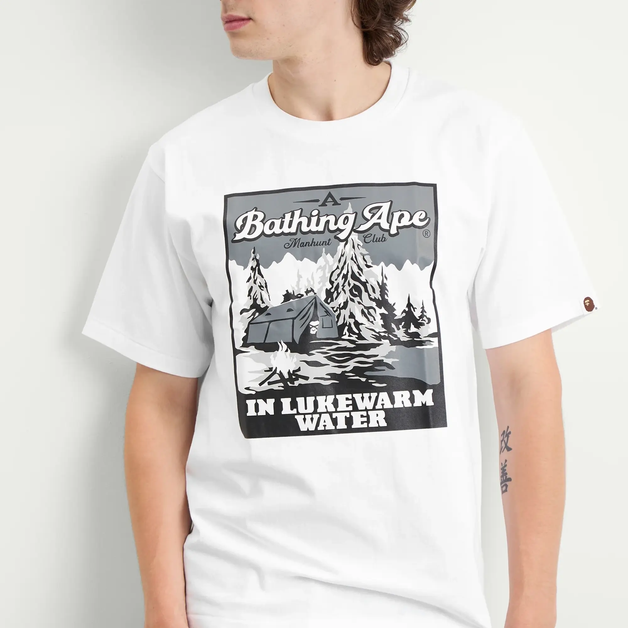 A Bathing Ape Men's Base Camp T-Shirt White